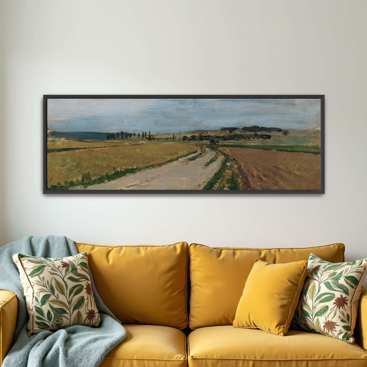 Country road, fields, and sky by Carl Moll