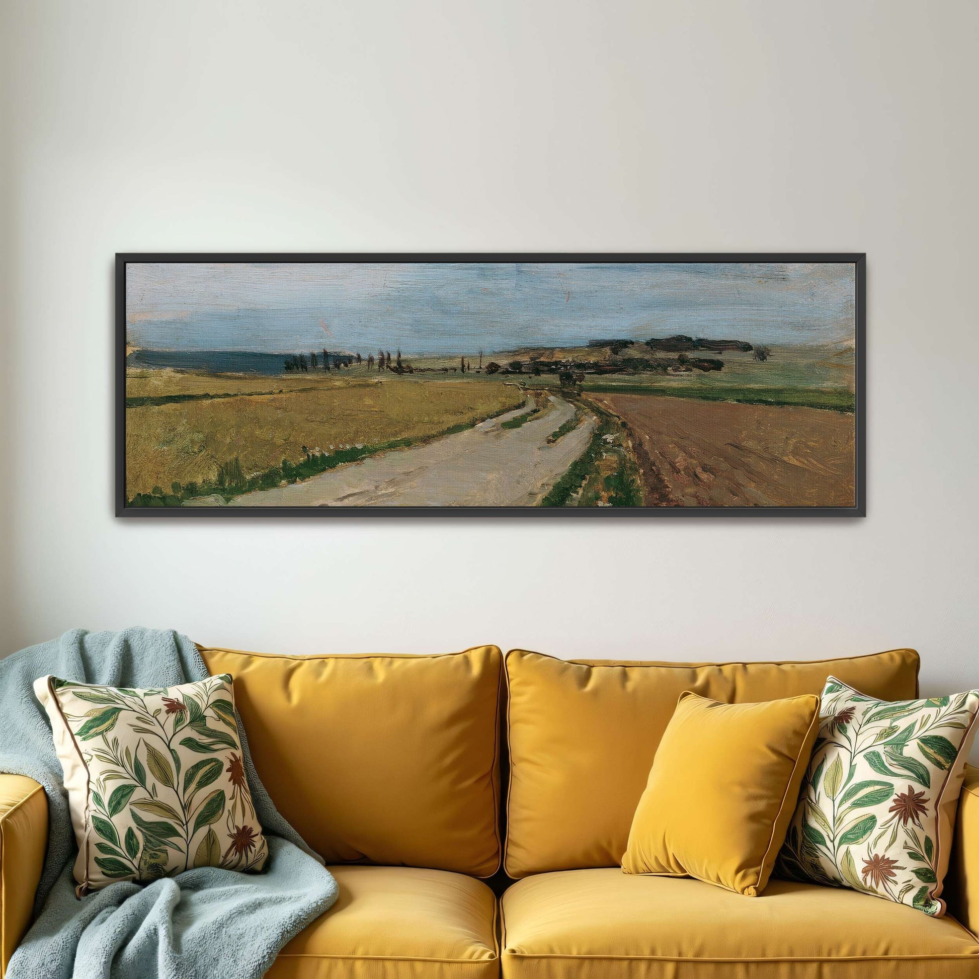 Country road, fields, and sky by Carl Moll