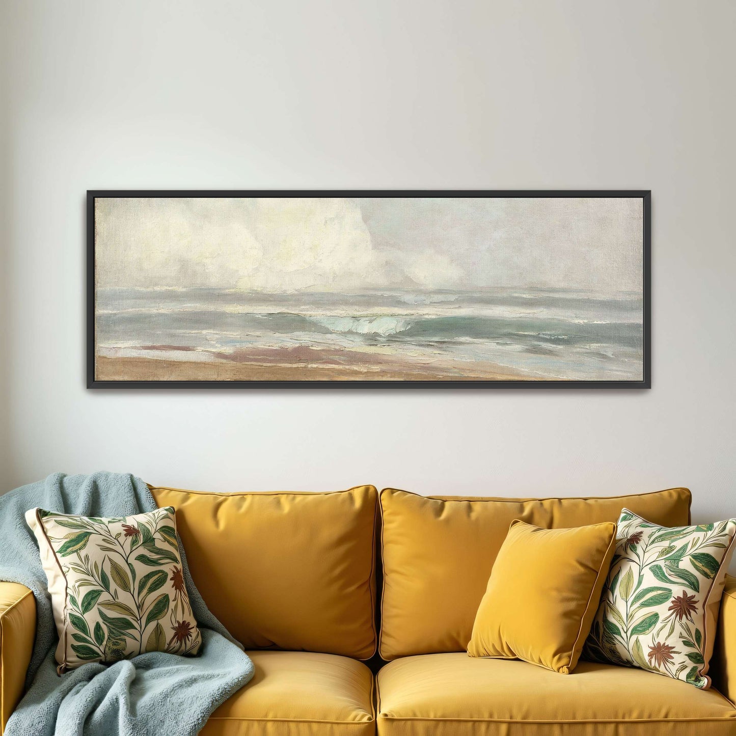 Seascape with a sandy beach by Karl Hagemeister