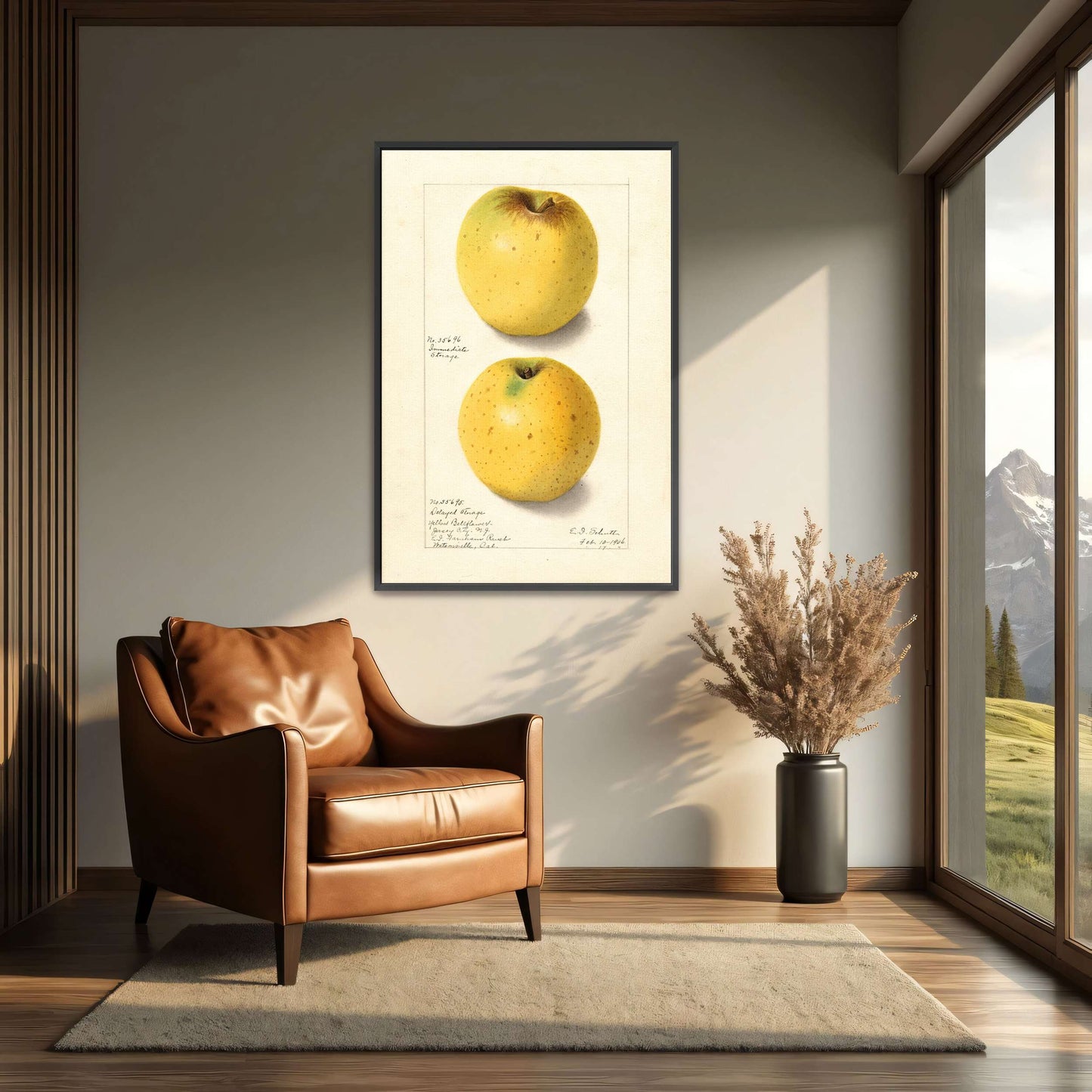 Two Yellow Apples Watercolor by Ellen Isham Schutt