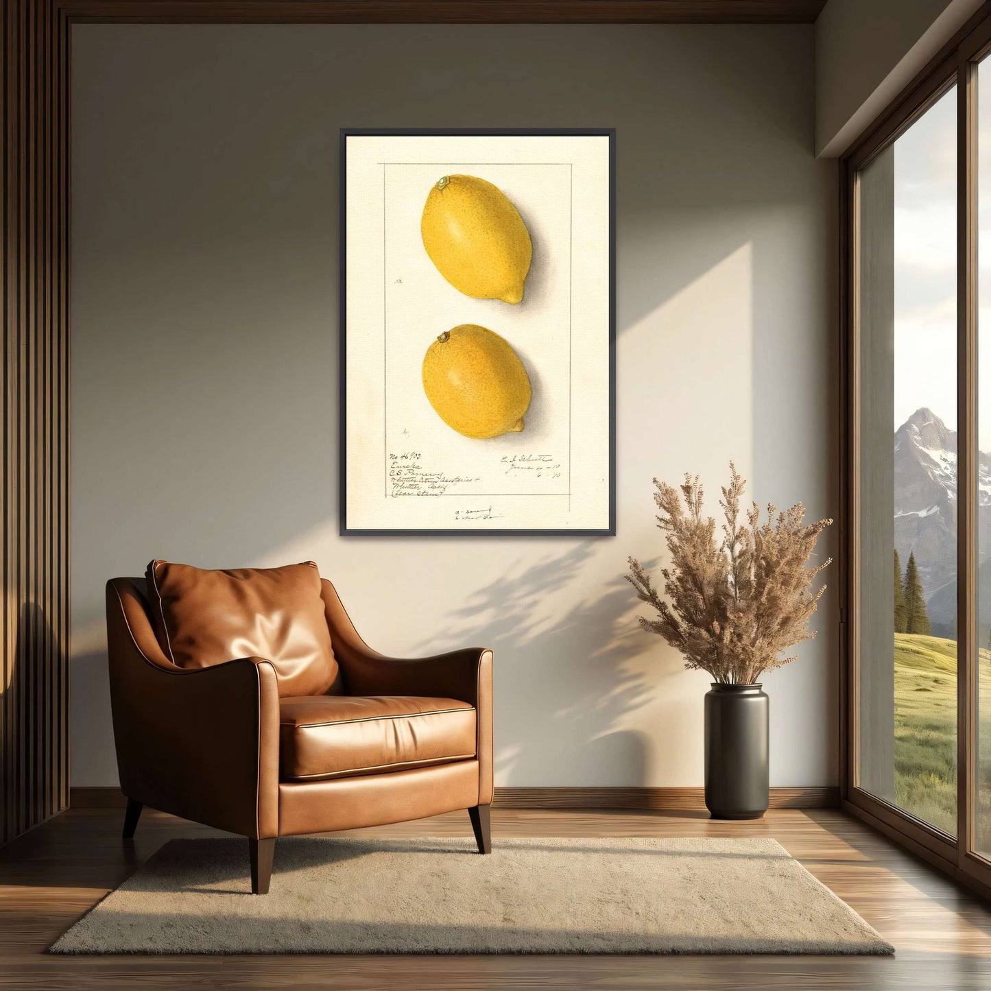 Two Lemons, Botanical Illustration by Ellen Isham Schutt