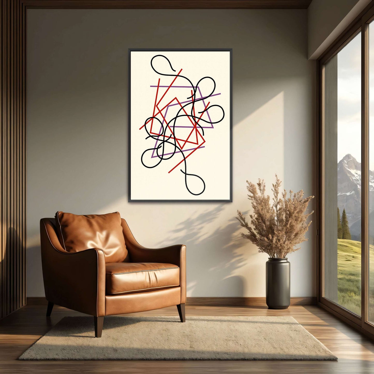 Abstract art with lines and shapes by Myriam Thyes