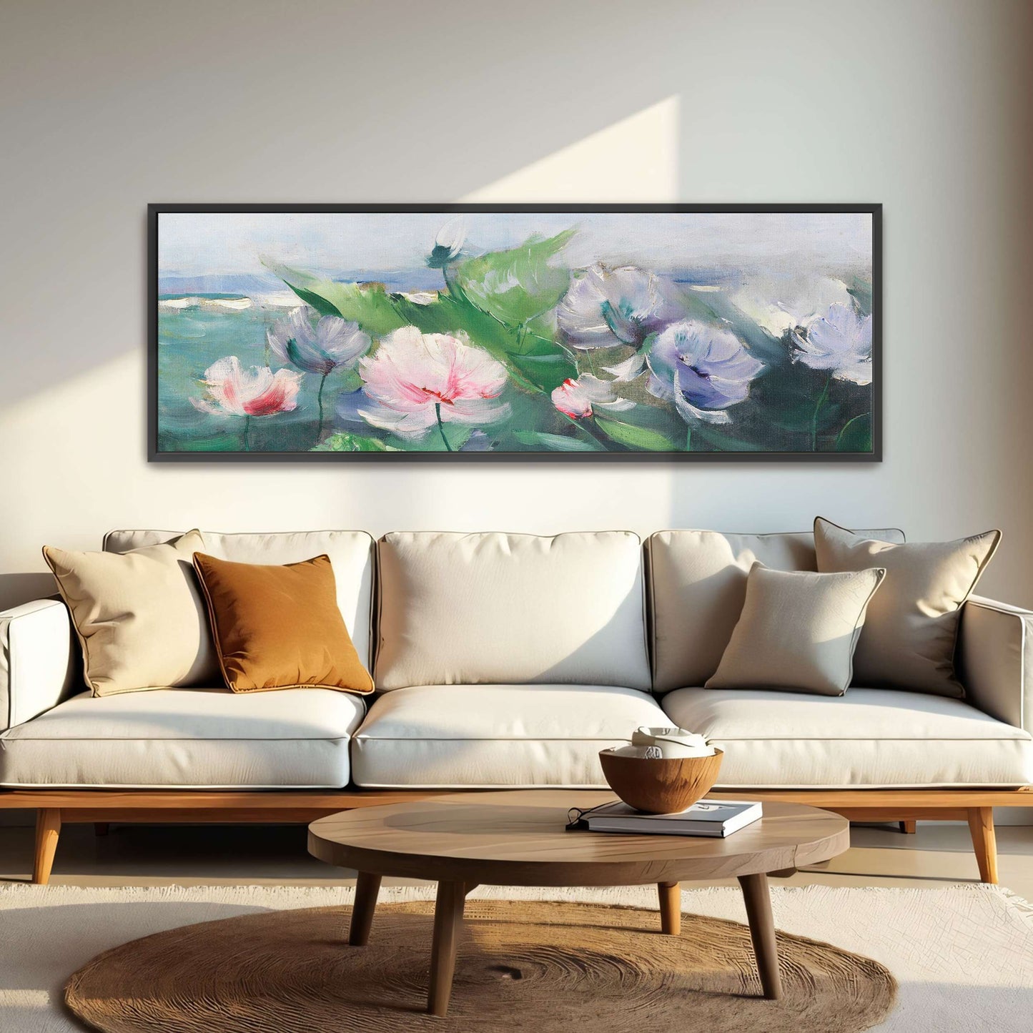 Water lilies in a pond with green leaves by Karl Hagemeister