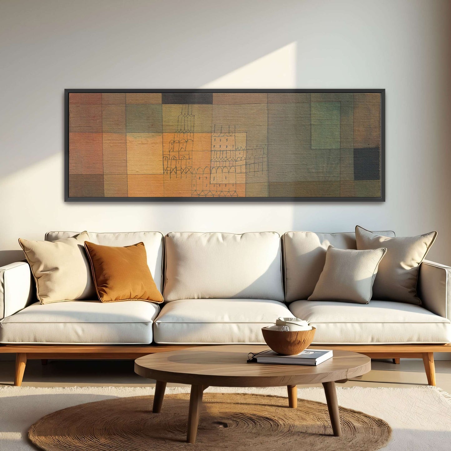 Abstract city with geometric shapes by Paul Klee