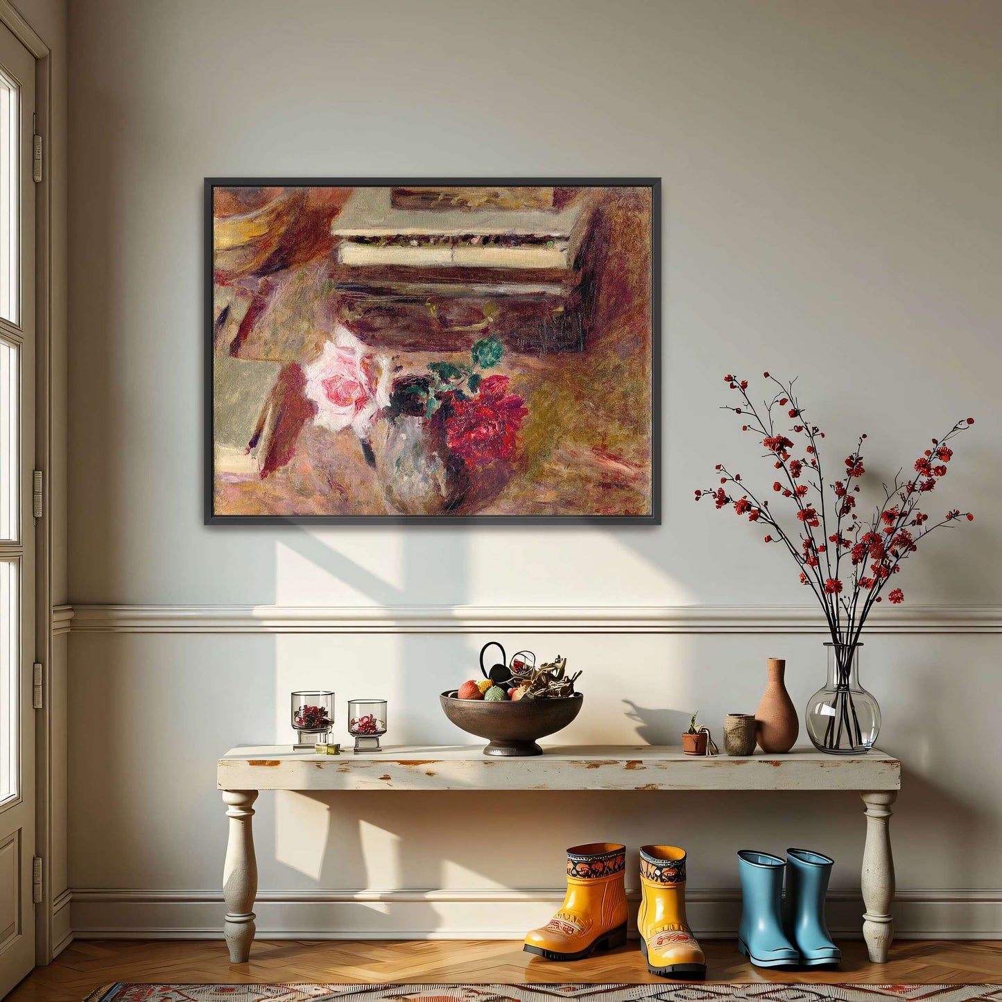 Still life with roses and a box by Édouard Vuillard