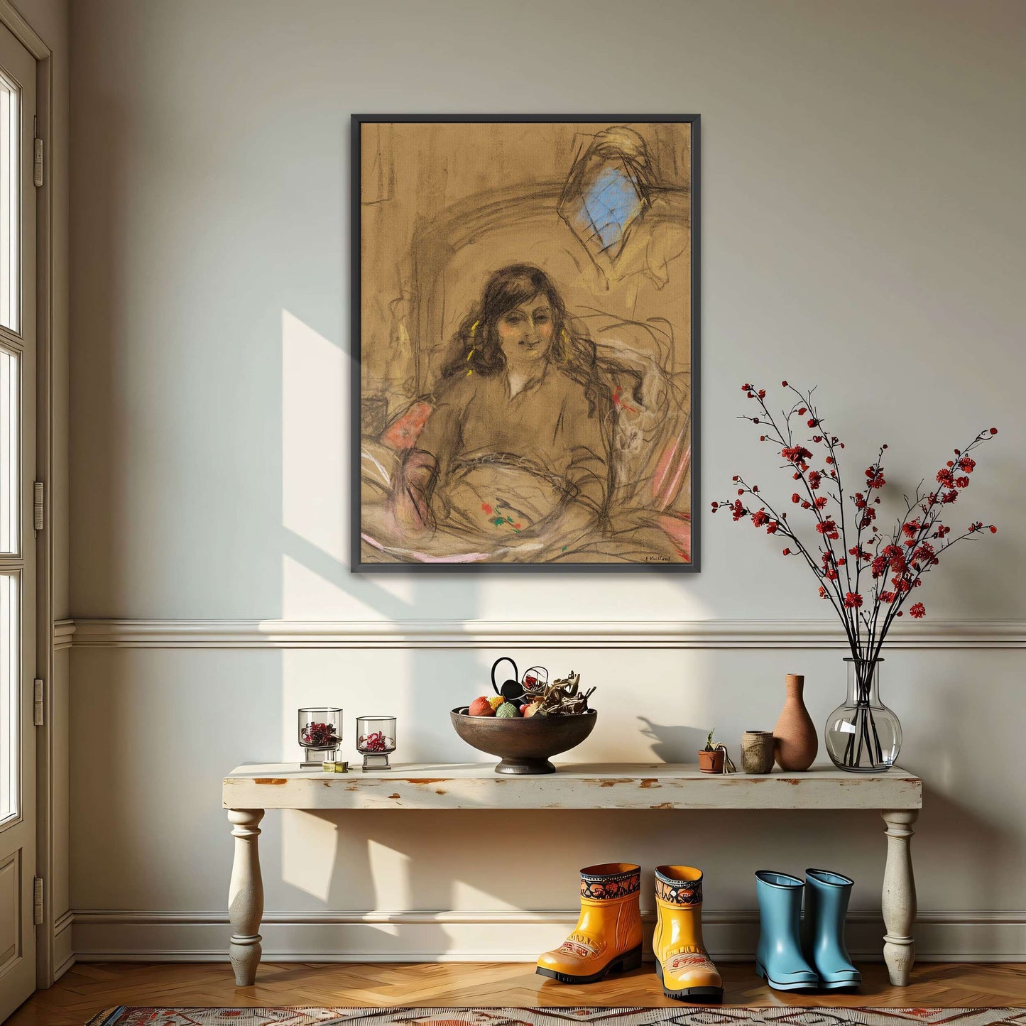 Woman in a chair with a window behind her by Édouard Vuillard