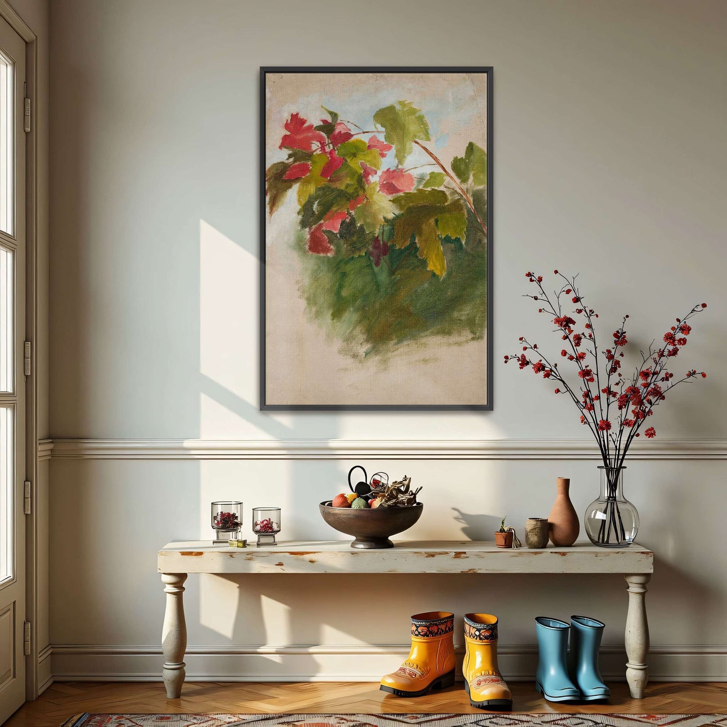 Vine leaves in autumn by Jan Ciągliński