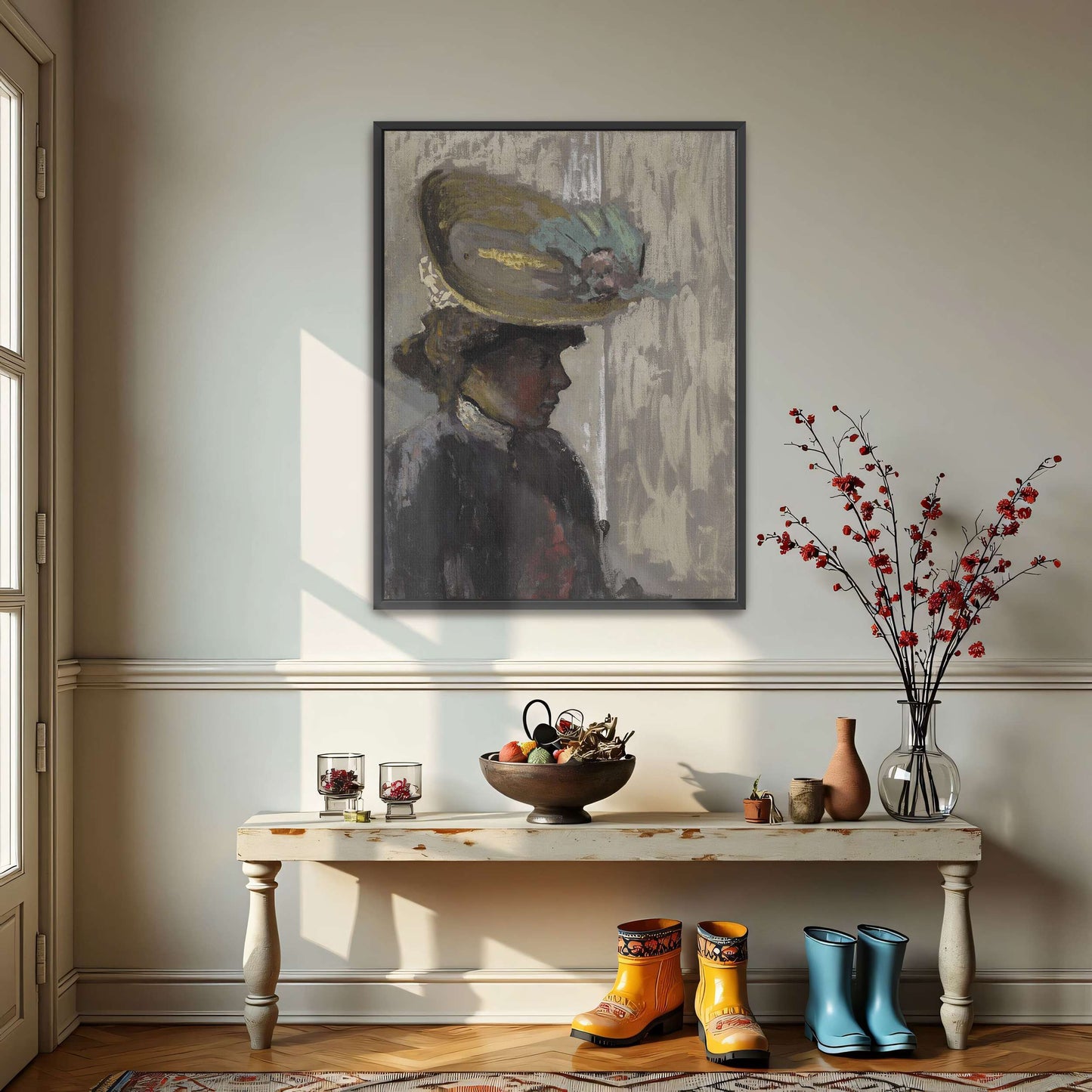 Woman in a large hat, profile view by Édouard Vuillard
