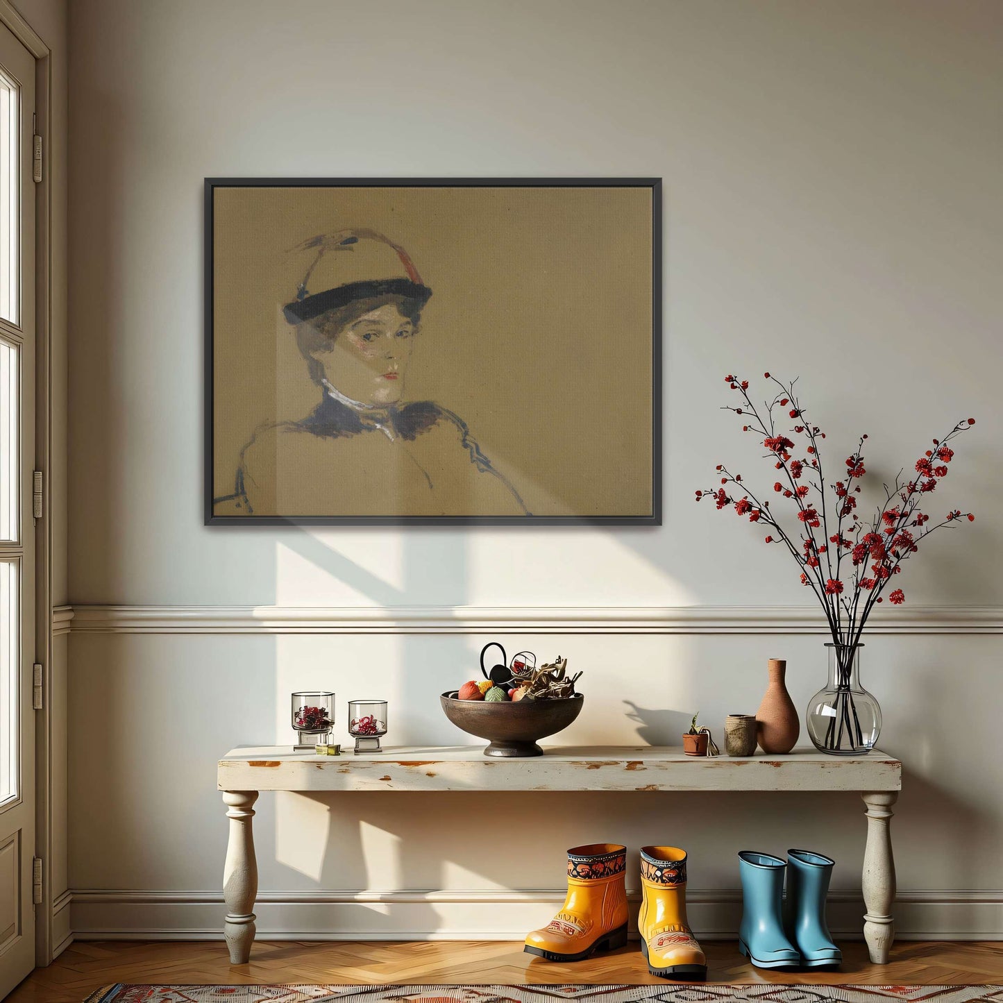 Woman in hat and coat portrait by Édouard Vuillard