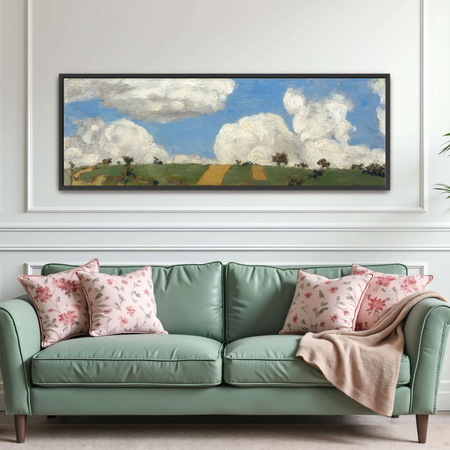 Rural landscape with clouds and fields by Édouard Vuillard