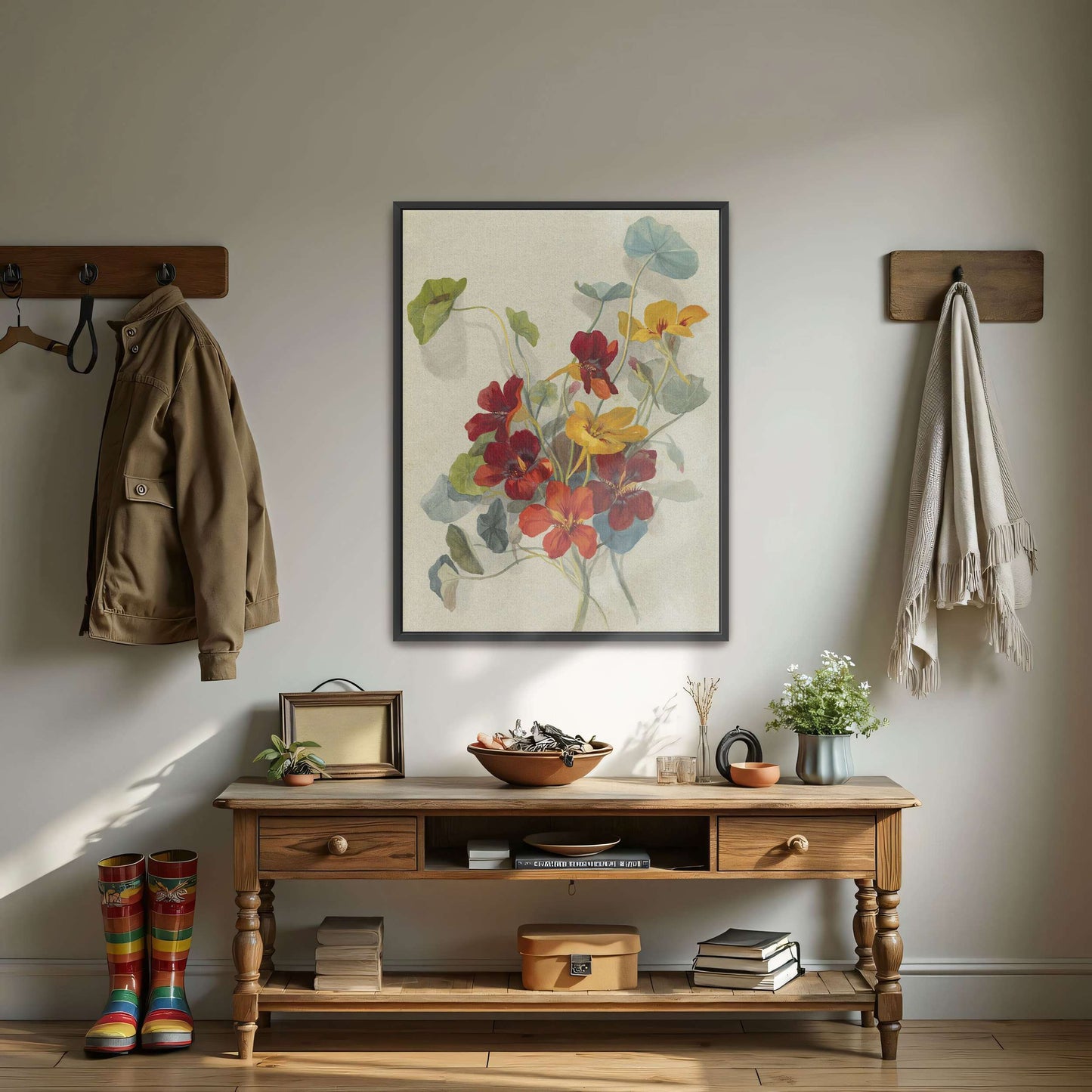 Watercolor painting of nasturtiums by Deborah Griscom Passmore