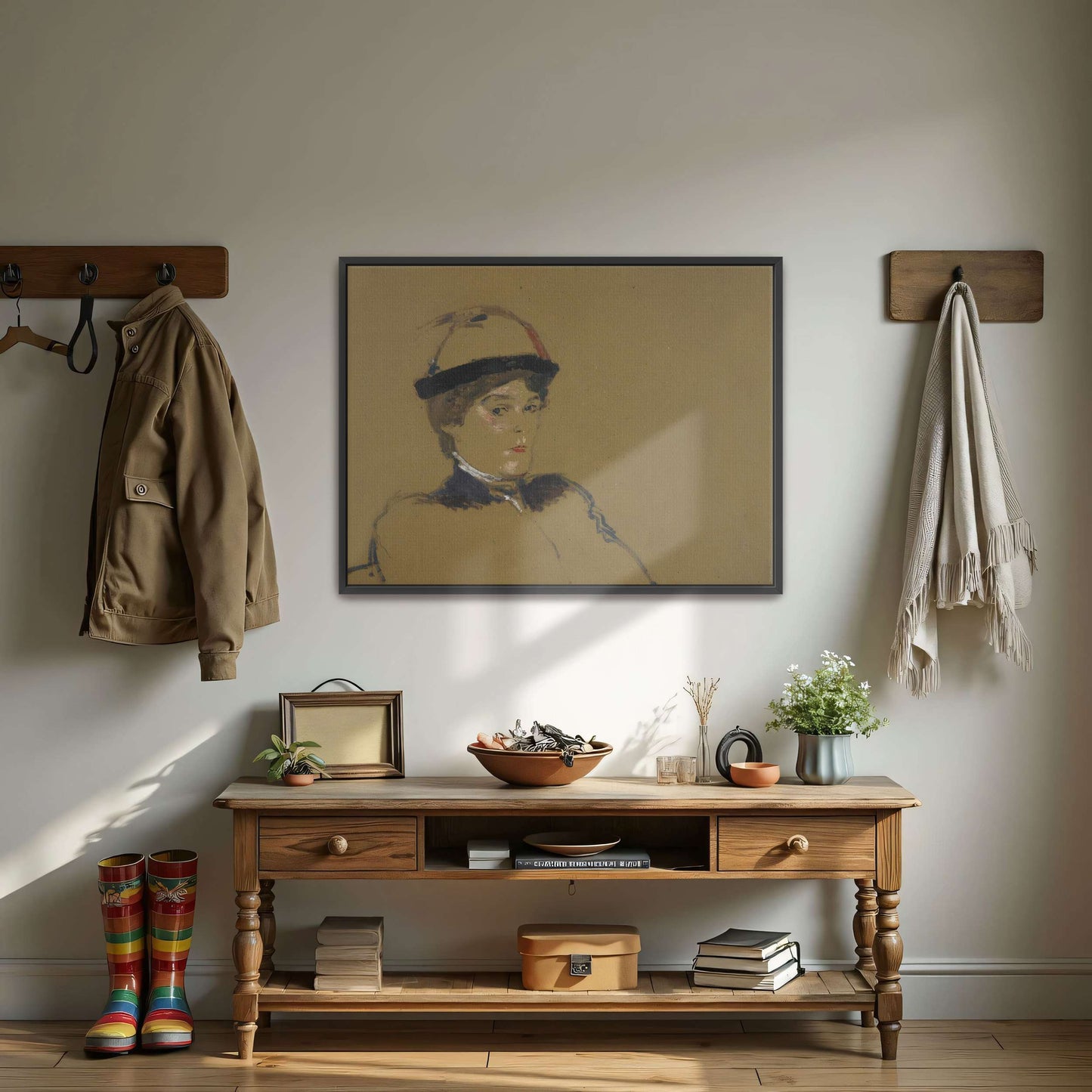 Woman in hat and coat portrait by Édouard Vuillard