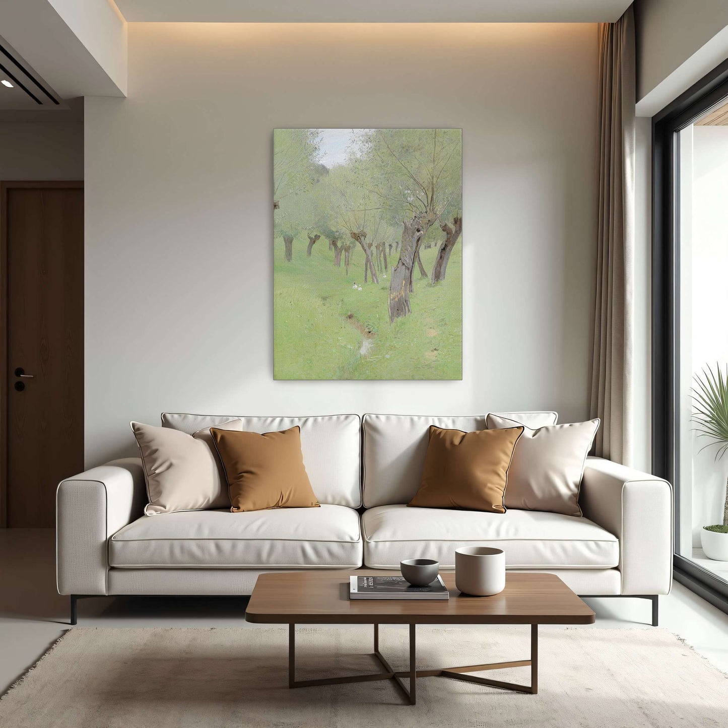 Willow trees by a stream by Eugen Jettel