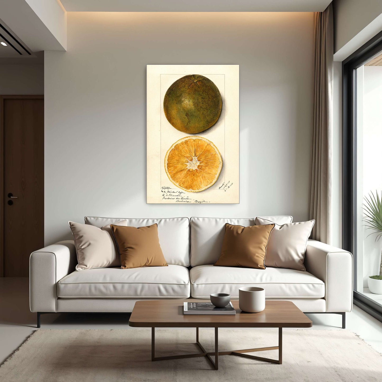 Orange fruit watercolor painting by Mary Daisy Arnold