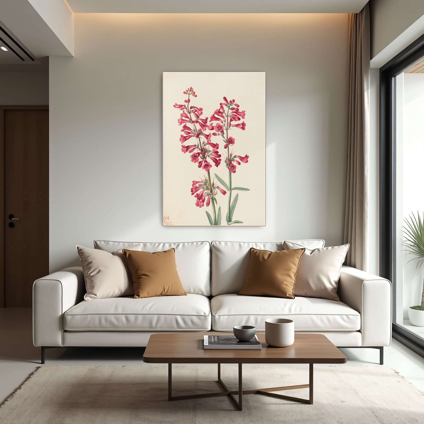Pink wildflowers botanical art by Mary Vaux Walcott