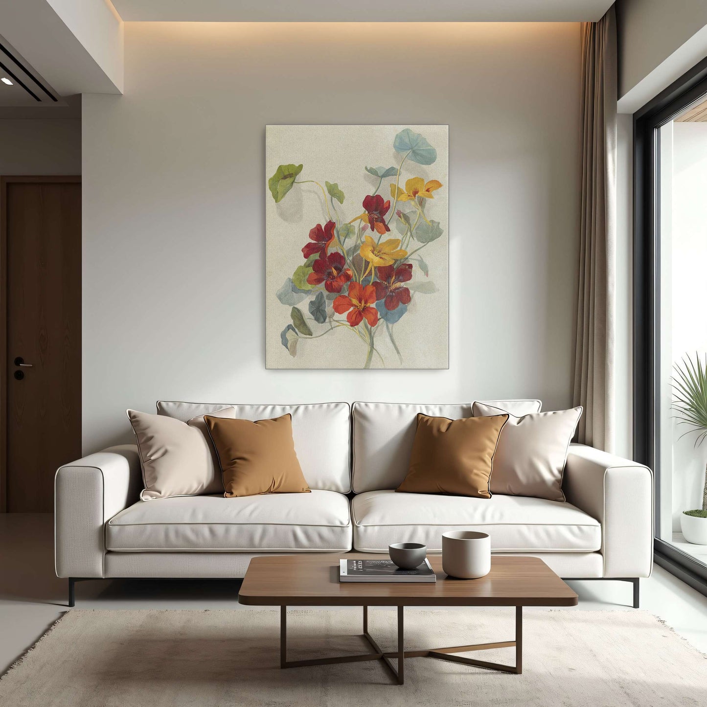 Watercolor painting of nasturtiums by Deborah Griscom Passmore