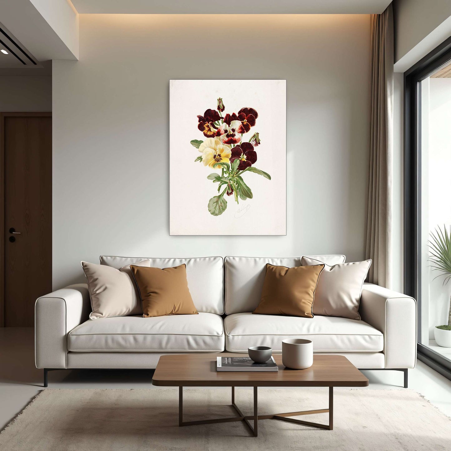 Dark and Light Pansies Bouquet by Alois Lunzer