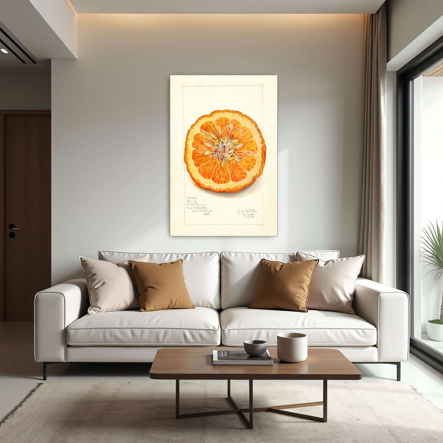 Dried orange slice watercolor by Amanda Almira Newton