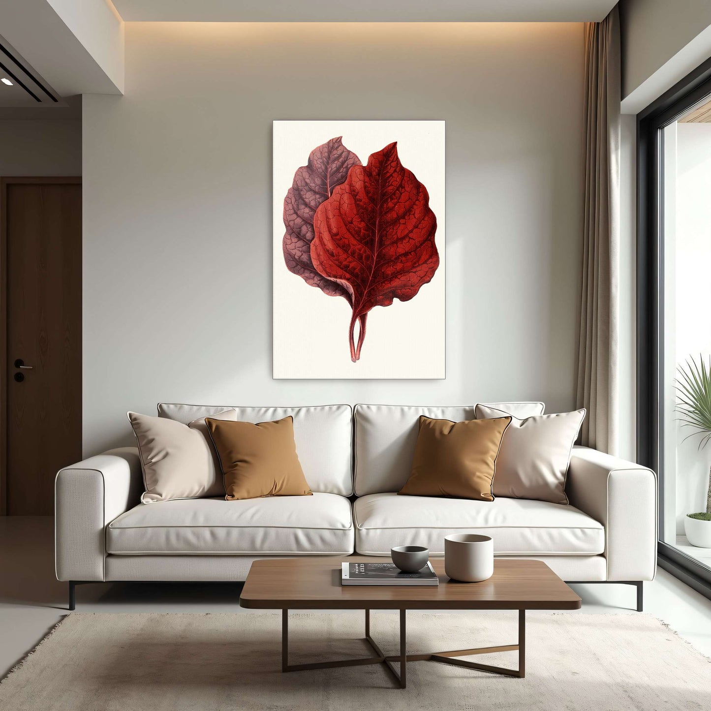 Red and Purple Plant Leaves by Edward Joseph Lowe