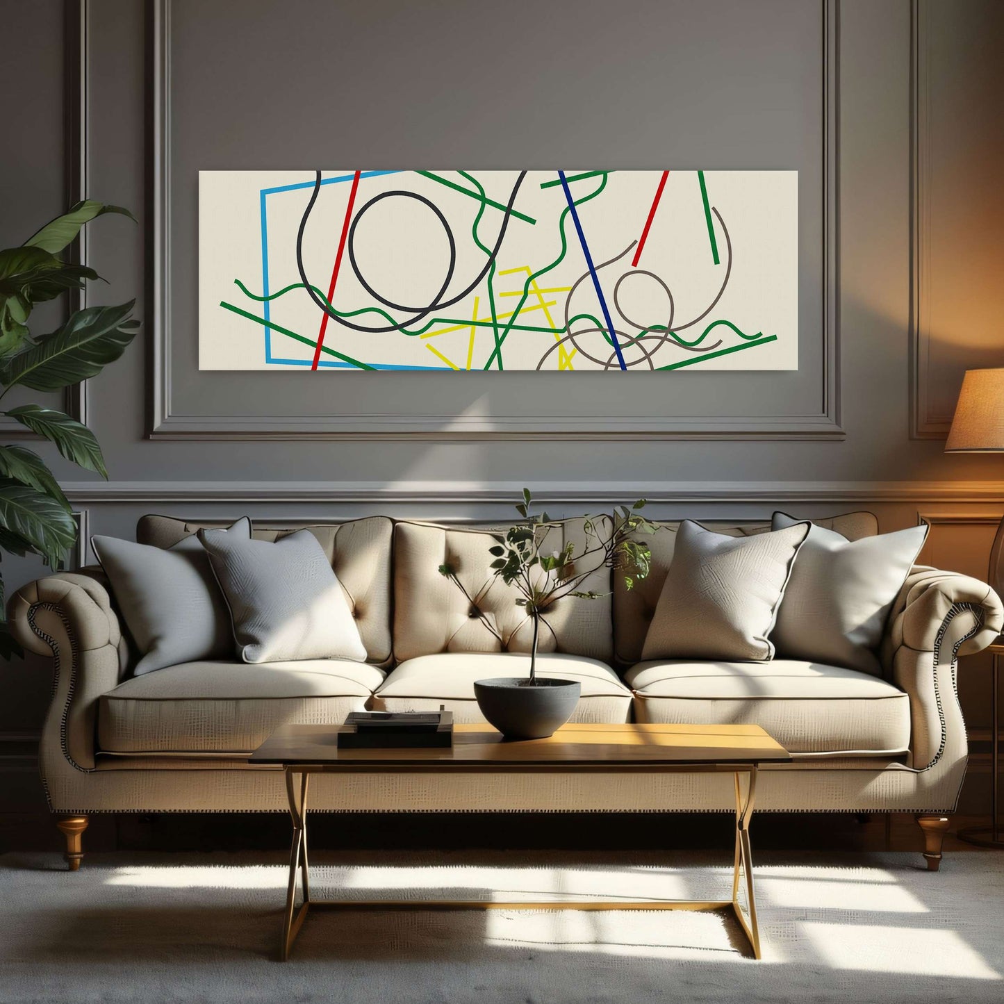 Abstract geometric lines and shapes by Myriam Thyes
