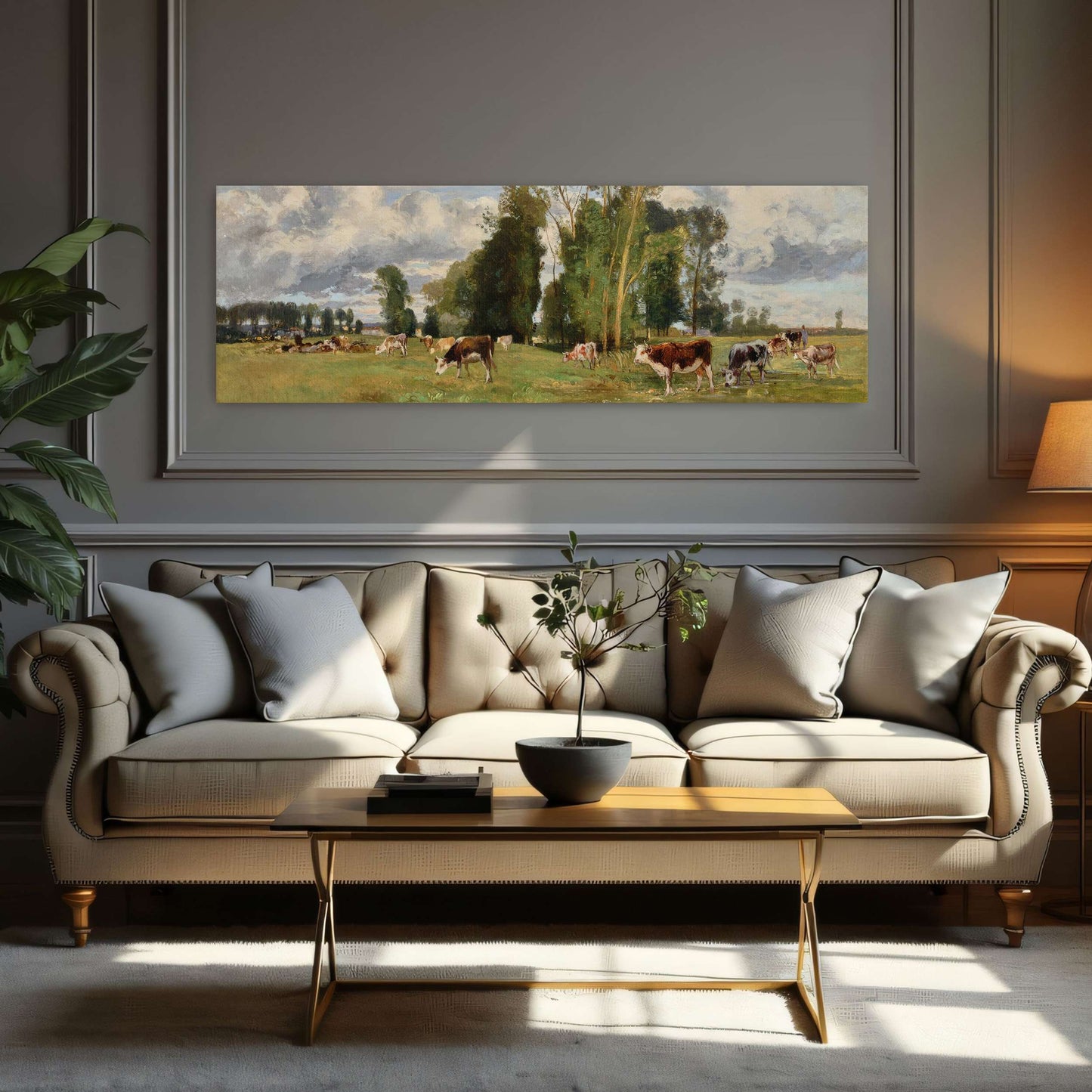 Pasture Landscape with Cows by Eugen Jettel