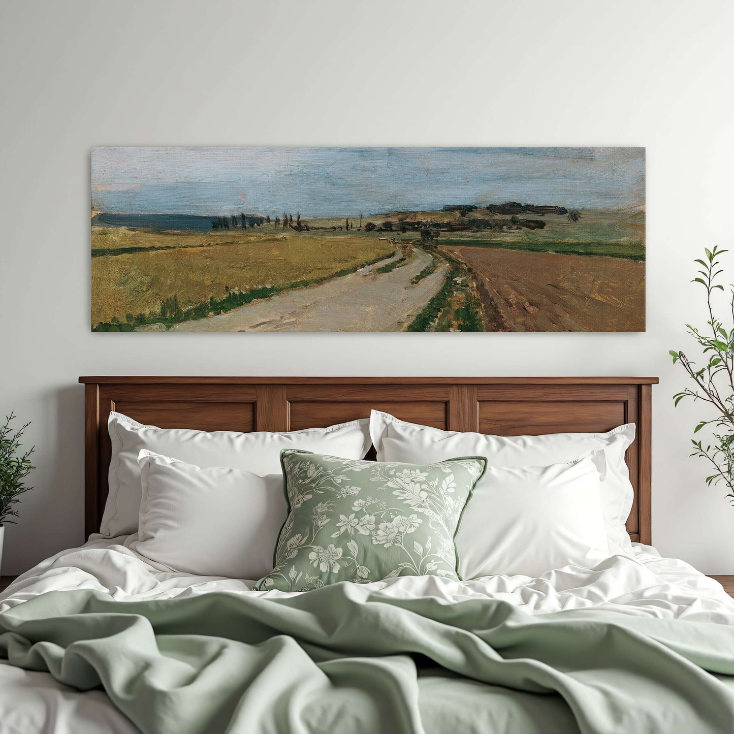 Country road, fields, and sky by Carl Moll
