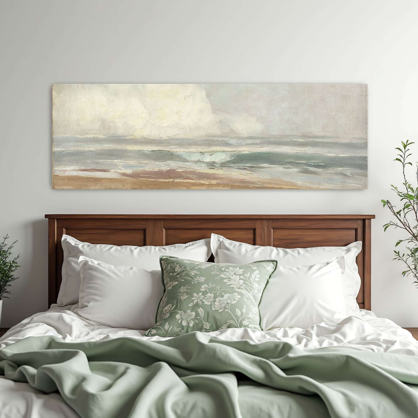 Seascape with a sandy beach by Karl Hagemeister