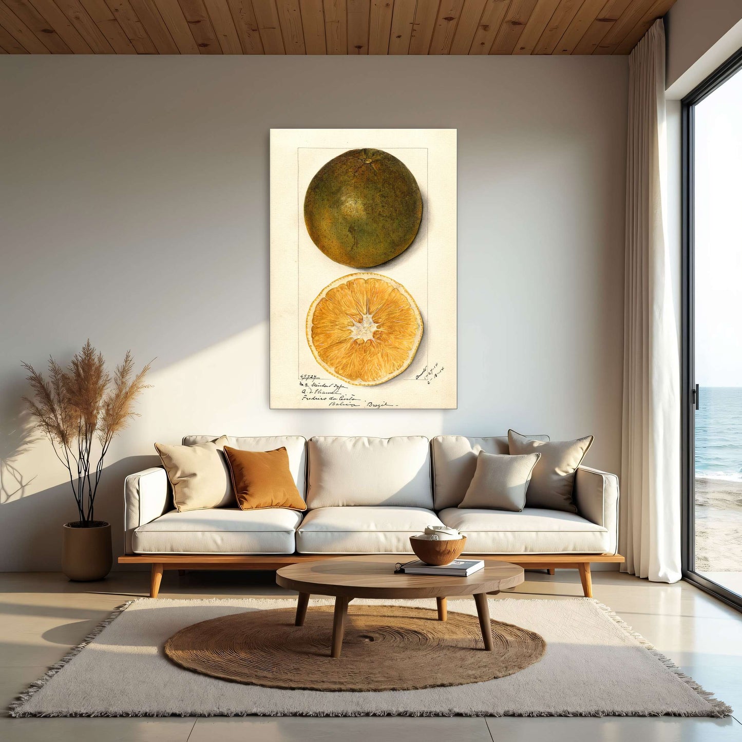 Orange fruit watercolor painting by Mary Daisy Arnold