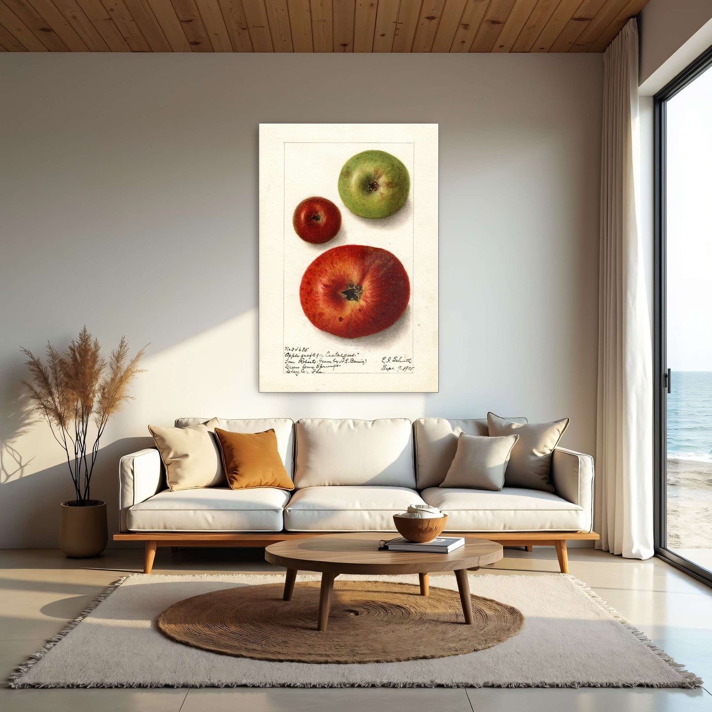Three apples watercolor painting by Ellen Isham Schutt