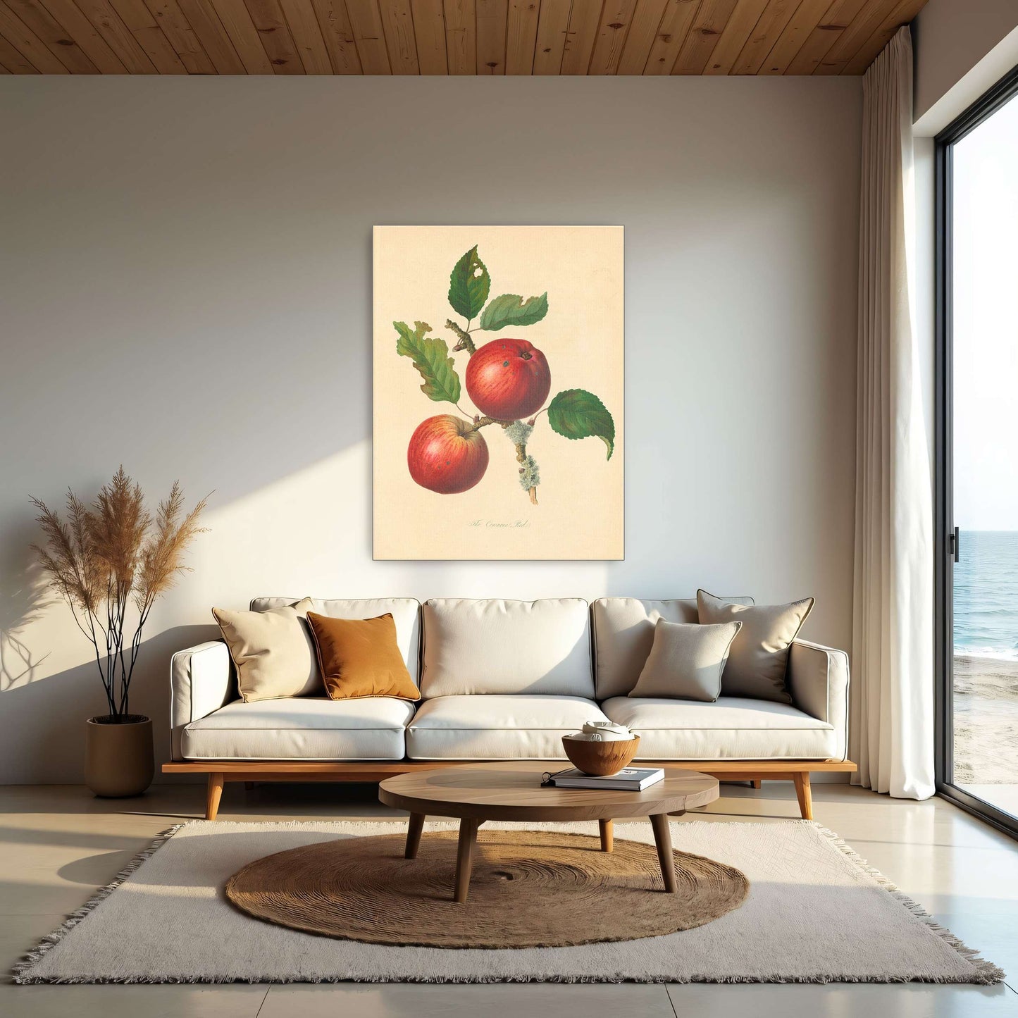 Two red apples on a branch by Thomas Andrew Knight
