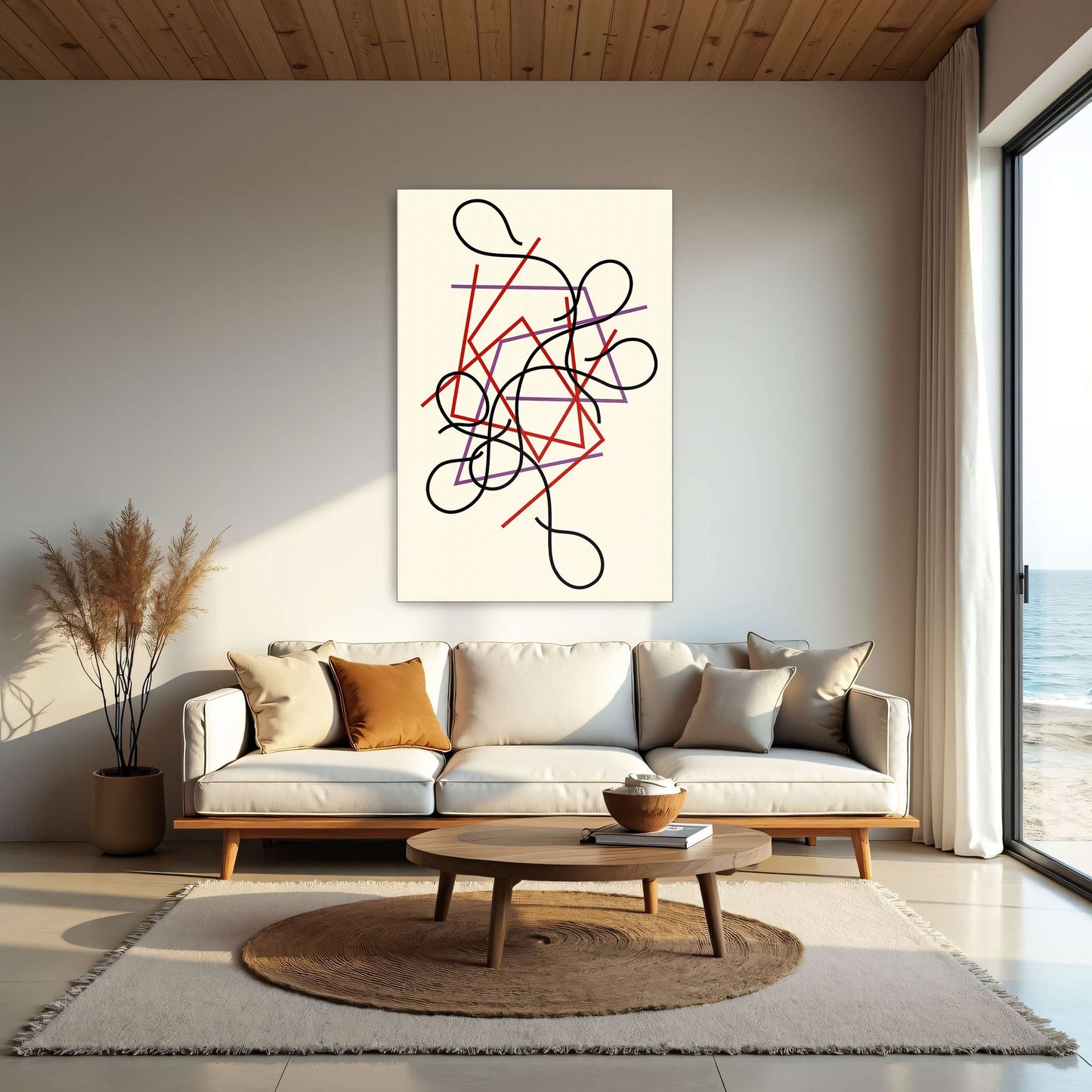 Abstract art with lines and shapes by Myriam Thyes