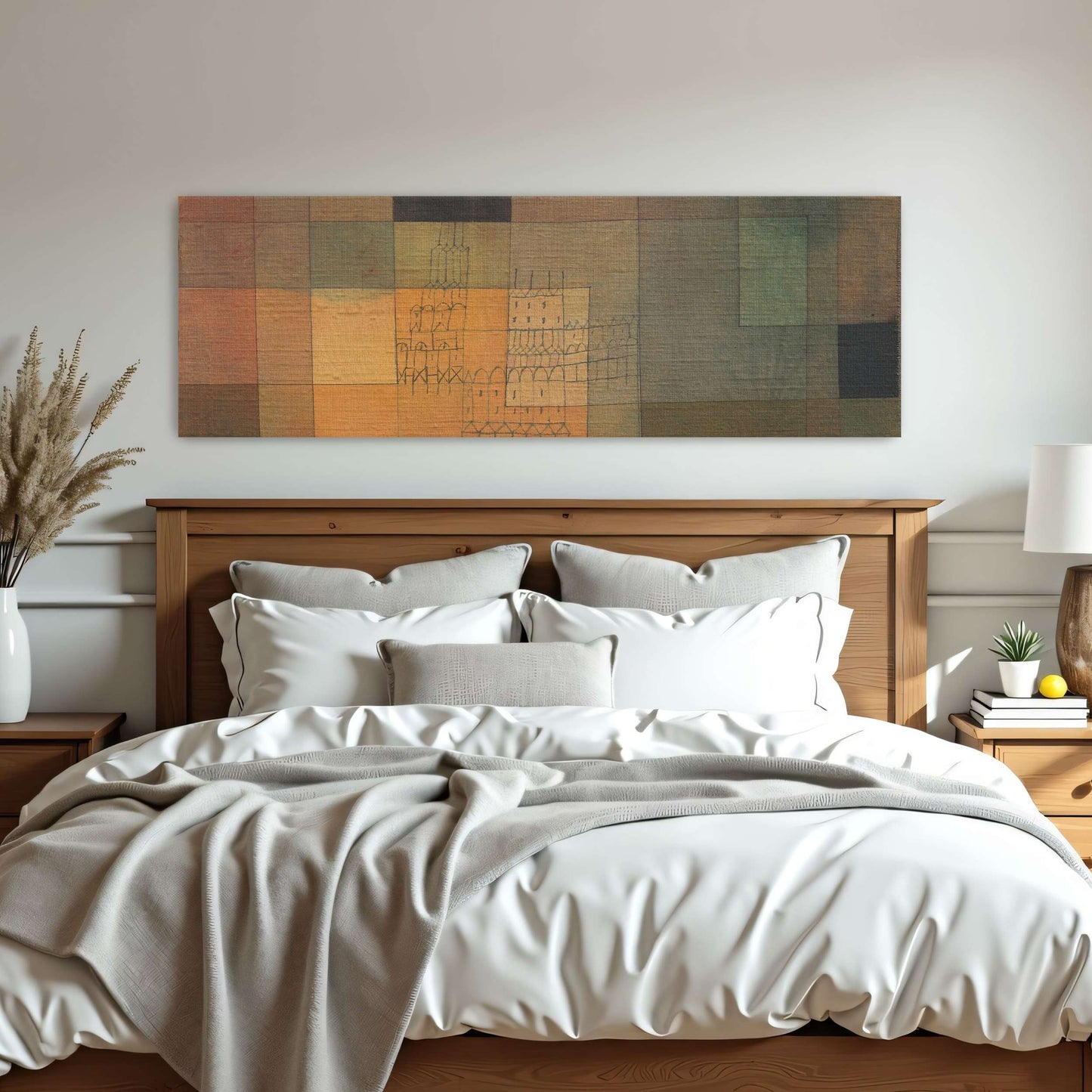 Abstract city with geometric shapes by Paul Klee