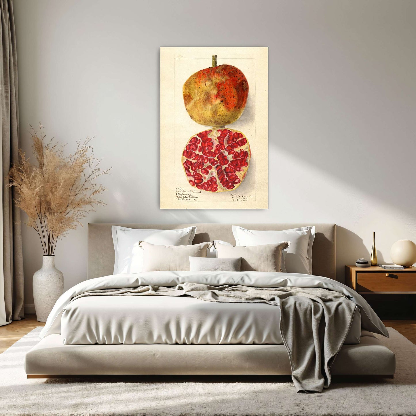 Pomegranate watercolor painting by Elsie E. Lower