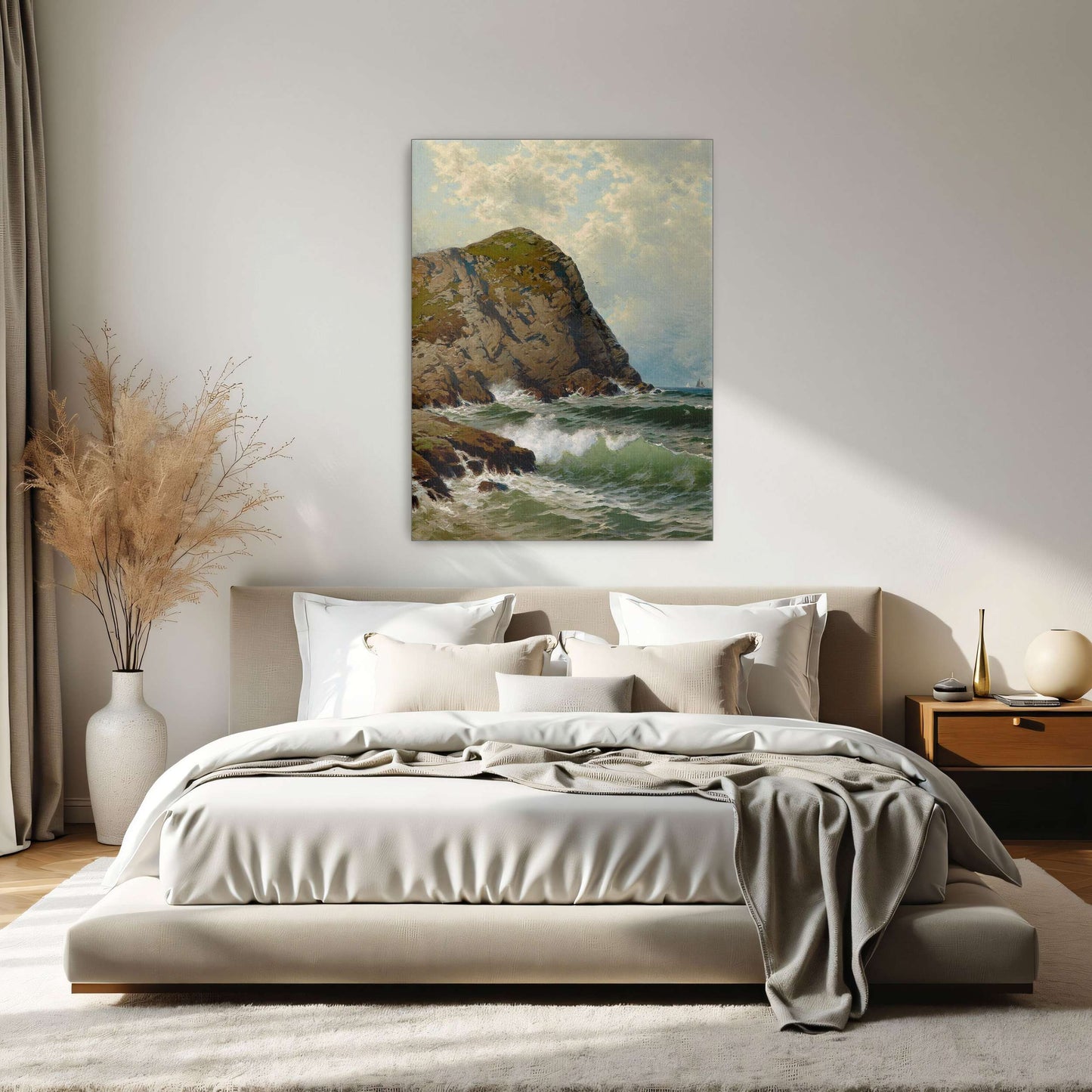 Rocky Coastline with Waves by Alfred Thompson Bricher
