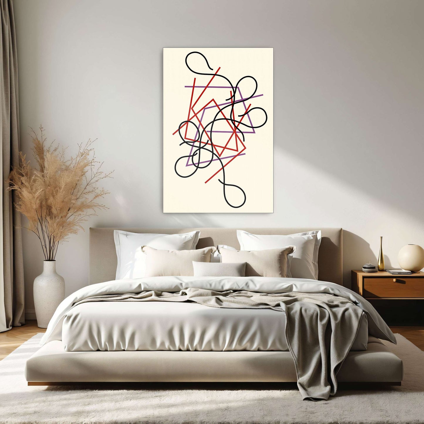 Abstract art with lines and shapes by Myriam Thyes