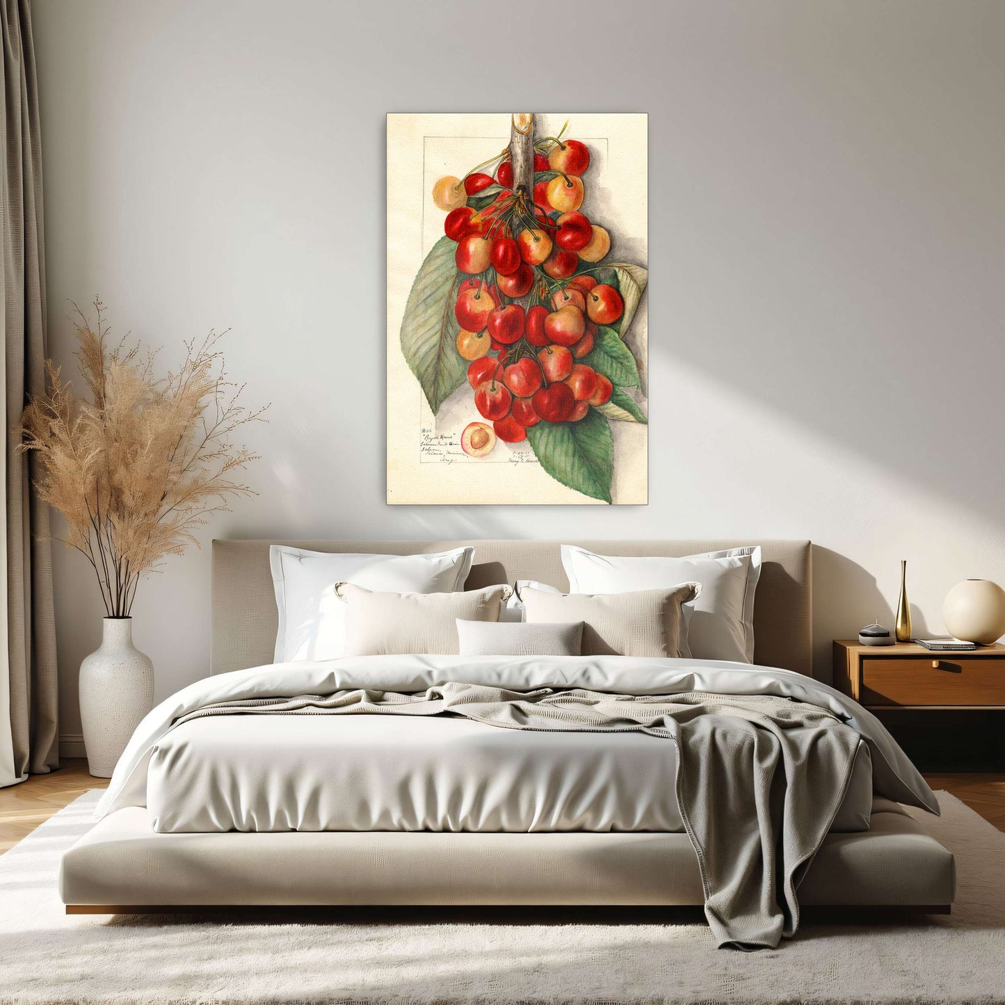 Watercolor painting of cherries by Mary Daisy Arnold