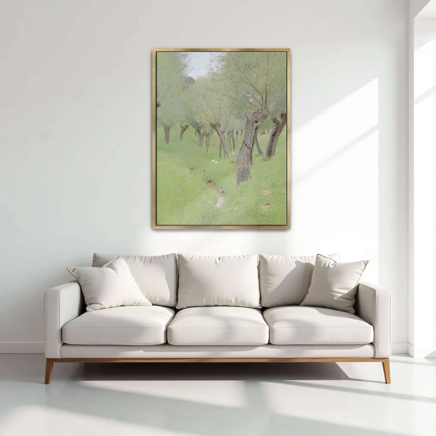 Willow trees by a stream by Eugen Jettel