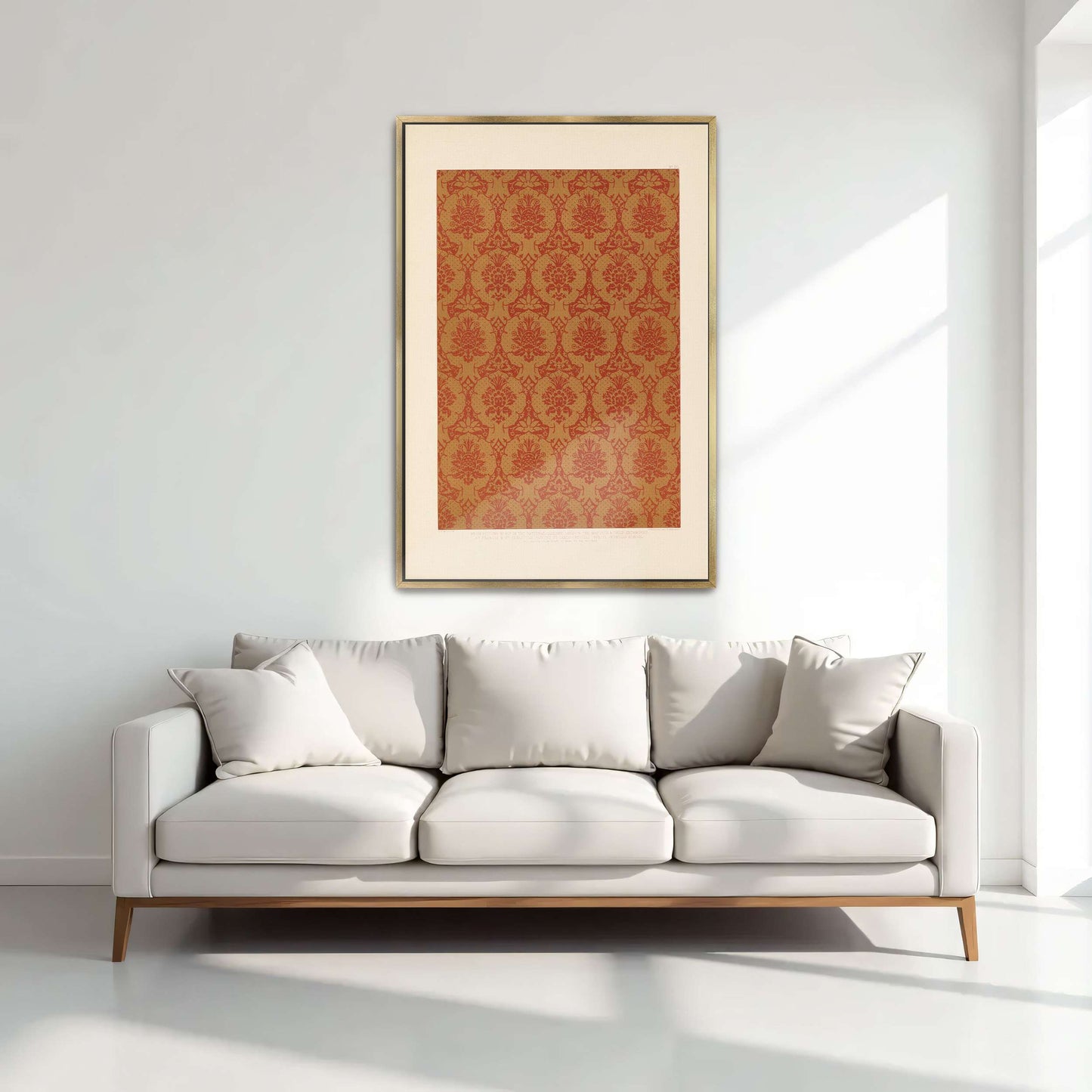 Red and Gold Floral Pattern by Sydney Vacher