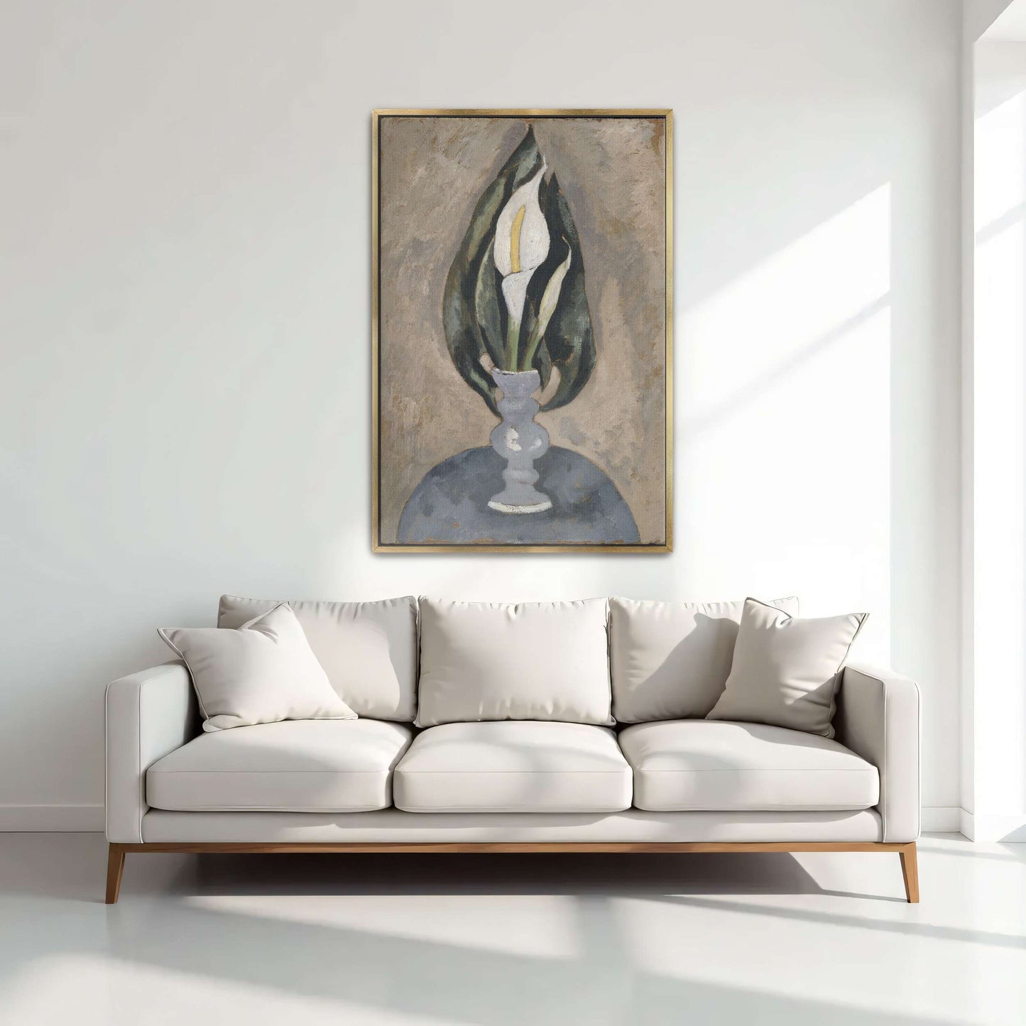 White Calla Lily in Vase by Marsden Hartley