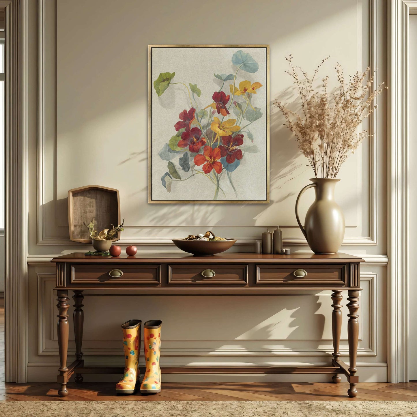 Watercolor painting of nasturtiums by Deborah Griscom Passmore