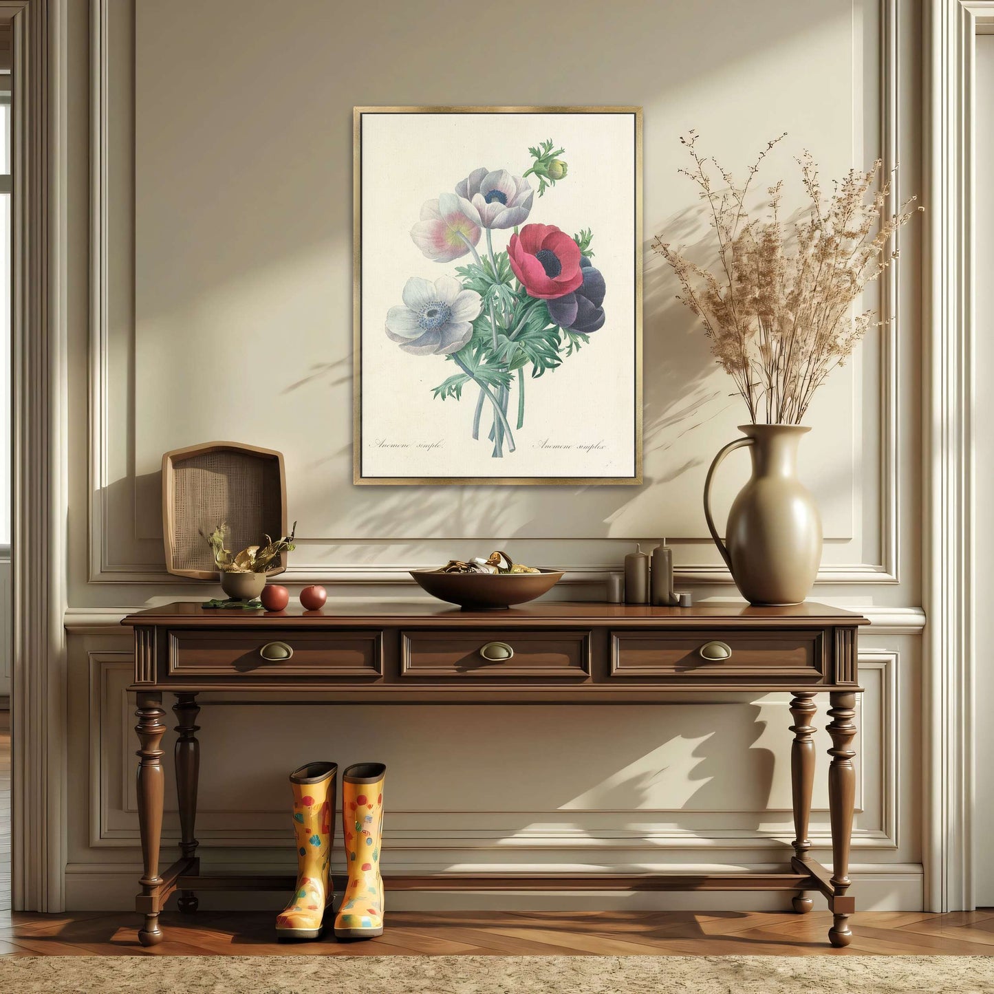 Anemone flowers botanical art by Pierre Joseph Redouté