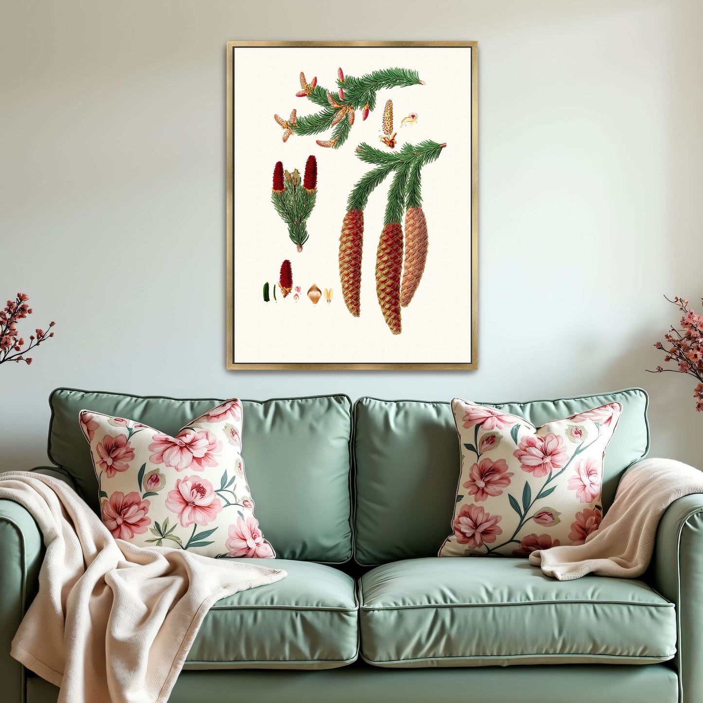 Norway spruce fir botanical illustration by Aylmer Bourke Lambert