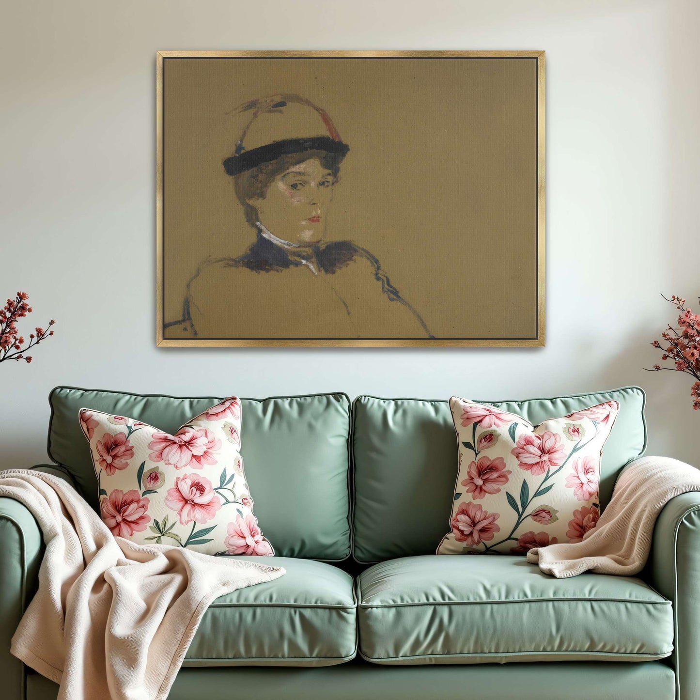 Woman in hat and coat portrait by Édouard Vuillard