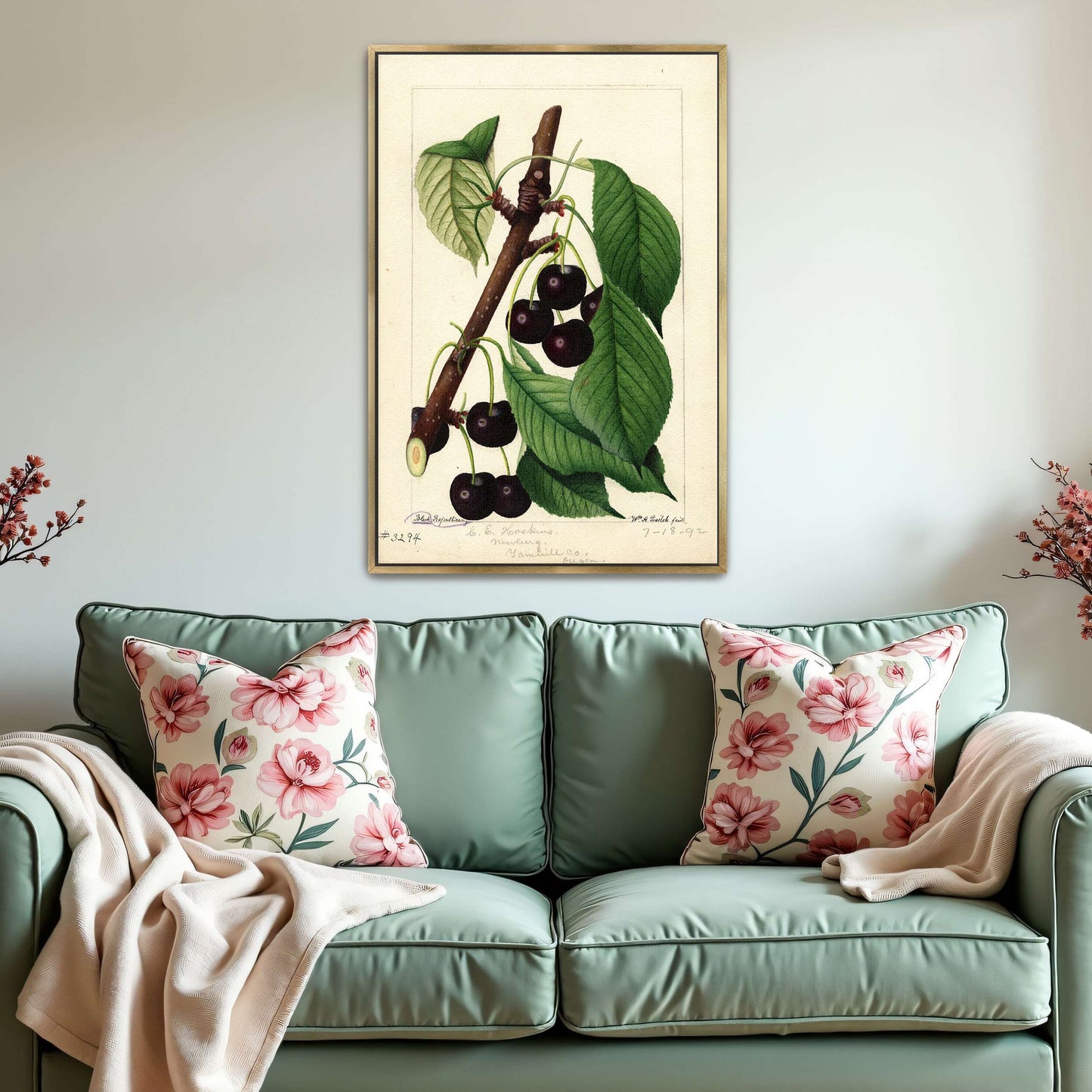 Black Republican Cherries by William Henry Prestele