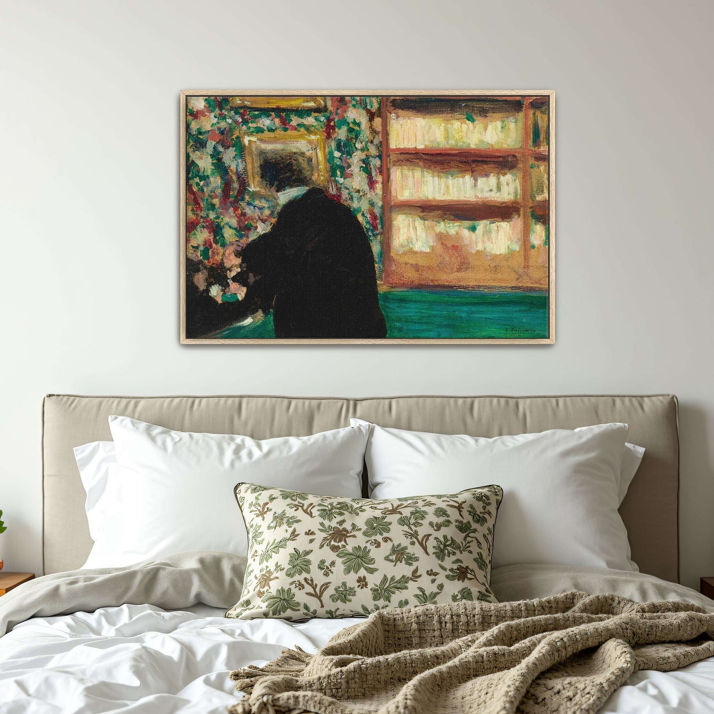 A man in a black coat in a room by Édouard Vuillard