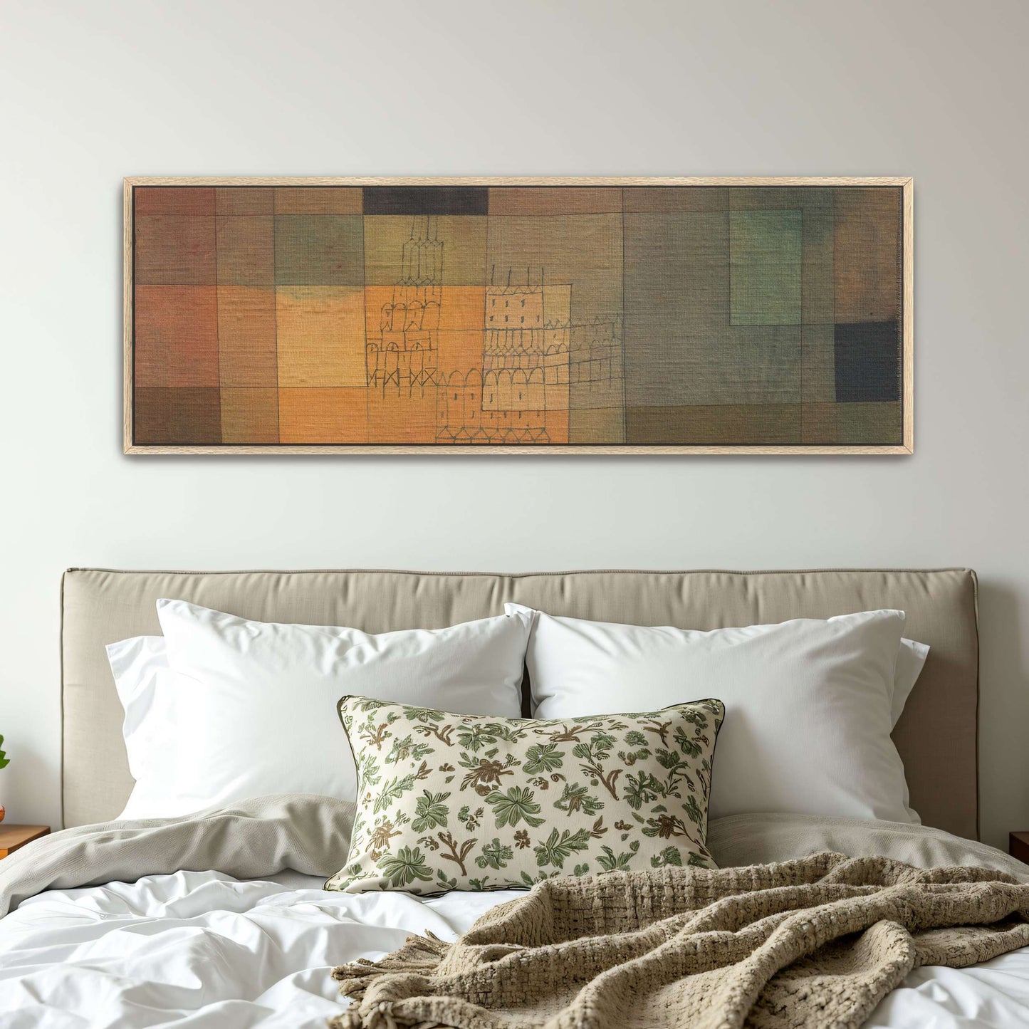 Abstract city with geometric shapes by Paul Klee