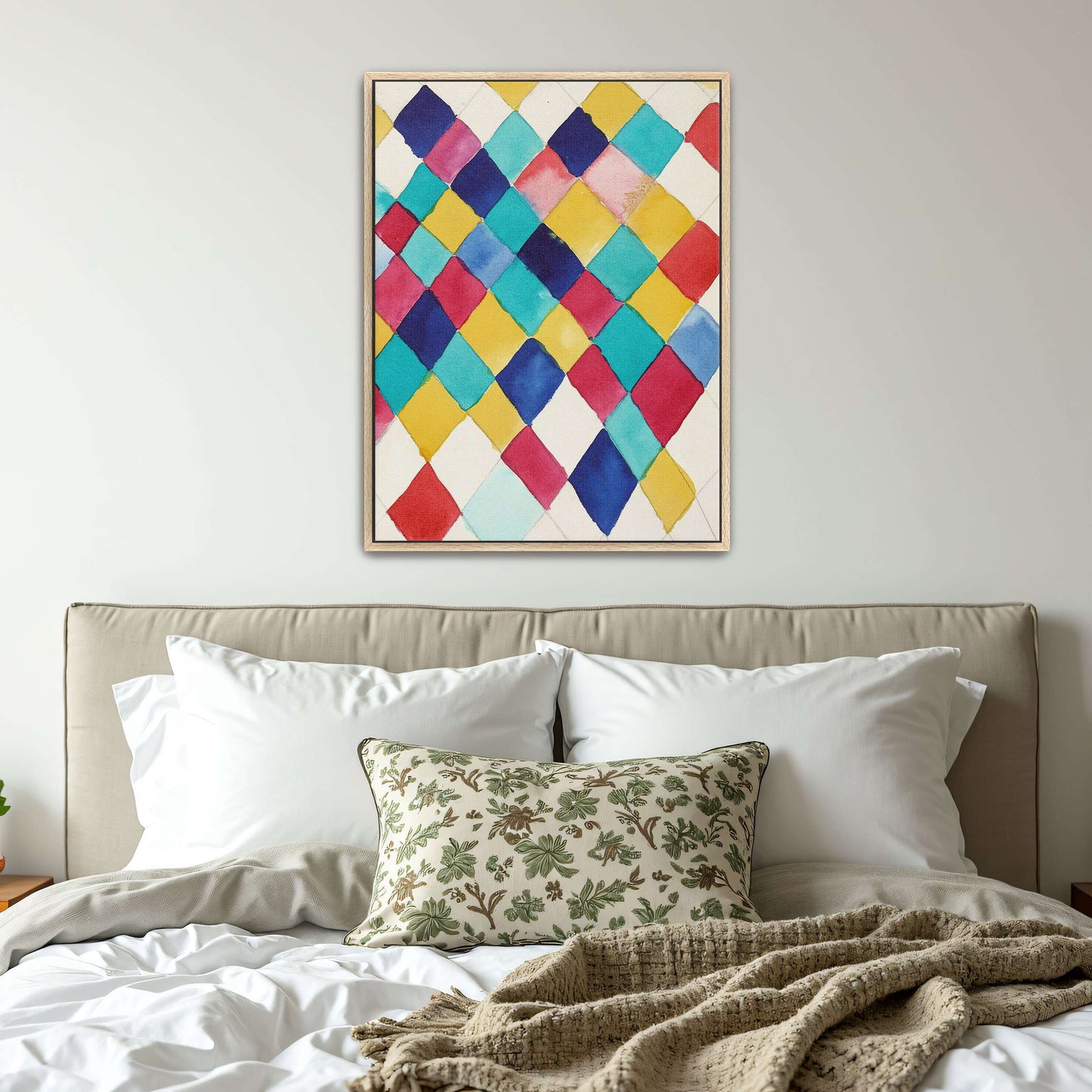 Abstract geometric pattern in watercolor by Wassily Kandinsky