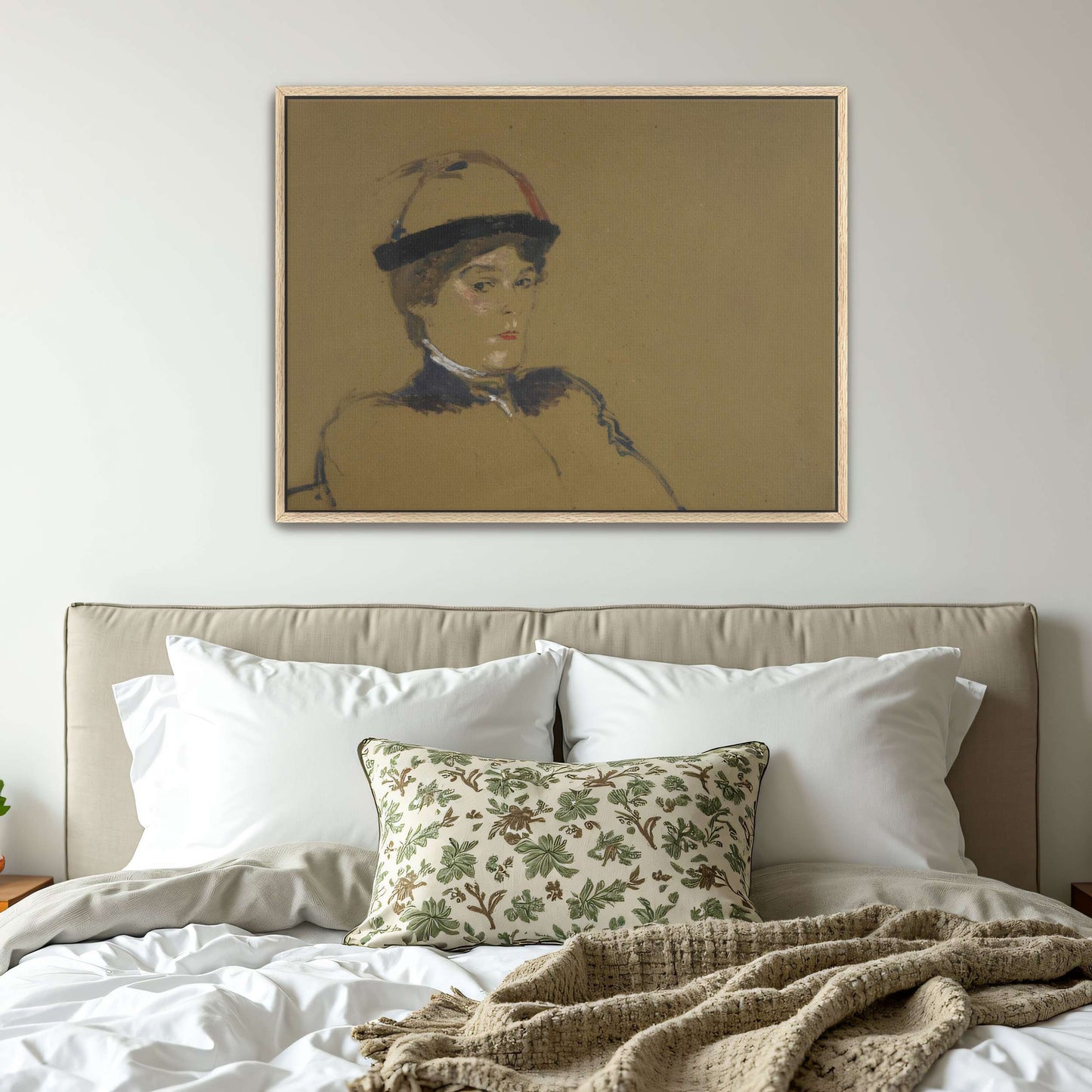 Woman in hat and coat portrait by Édouard Vuillard