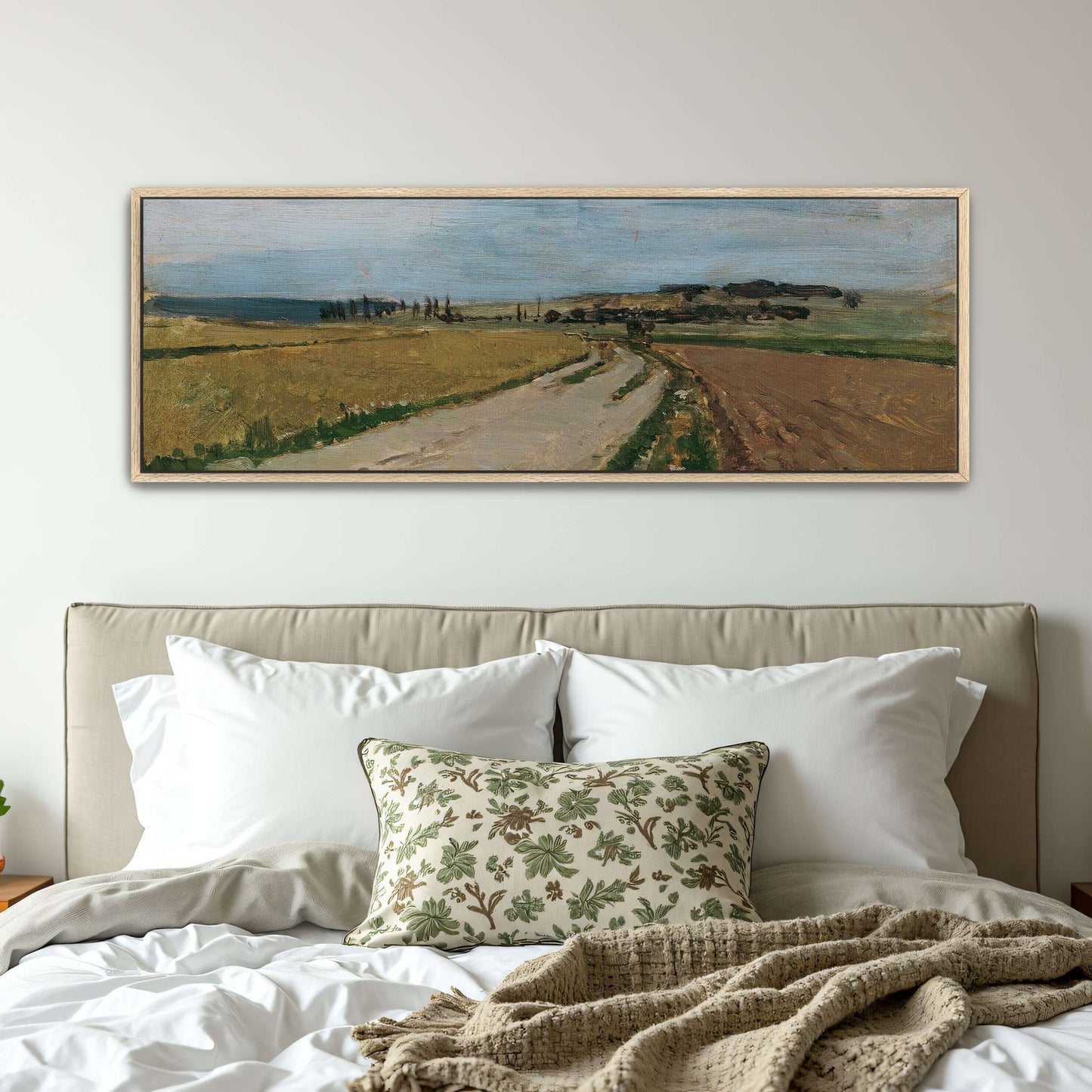 Country road, fields, and sky by Carl Moll