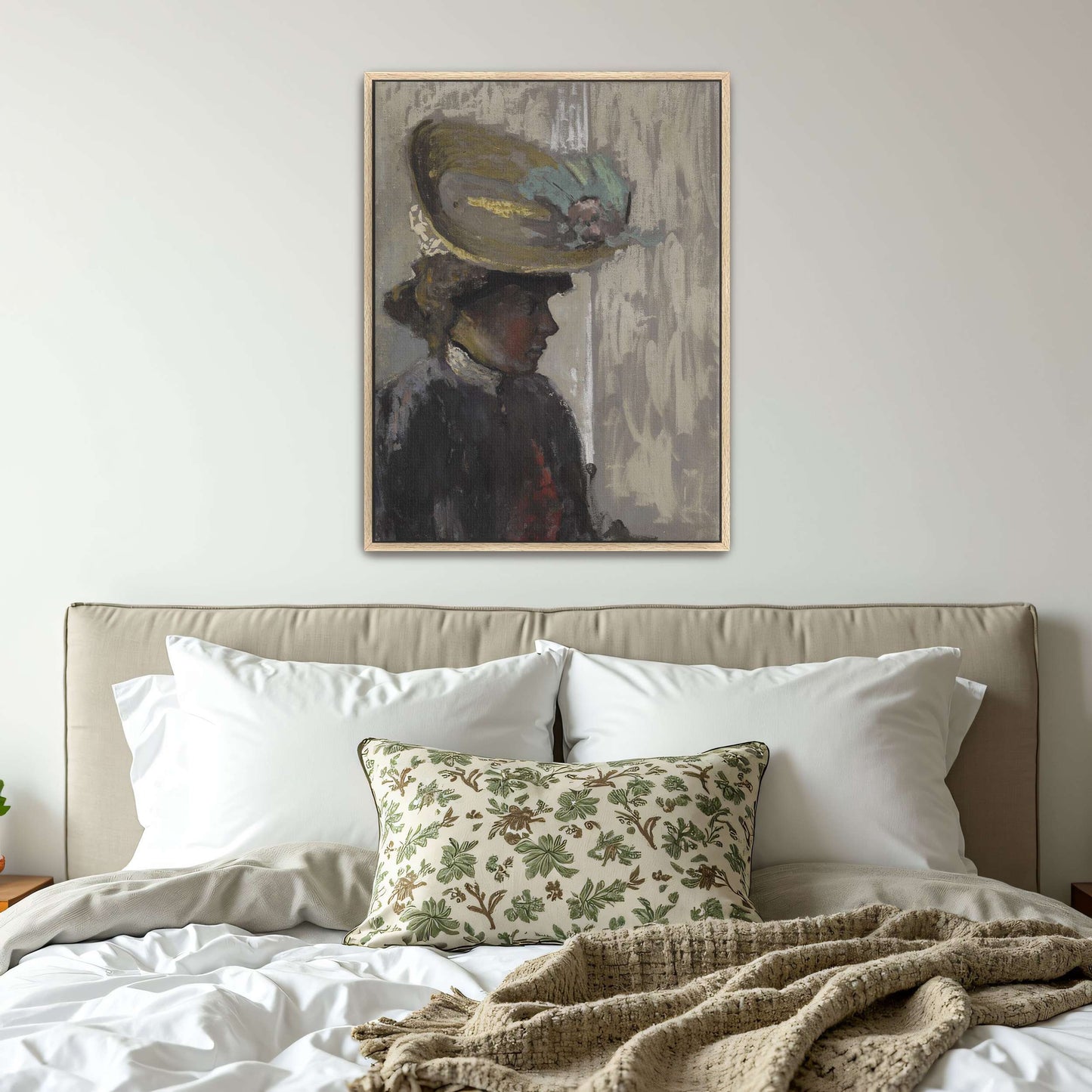 Woman in a large hat, profile view by Édouard Vuillard